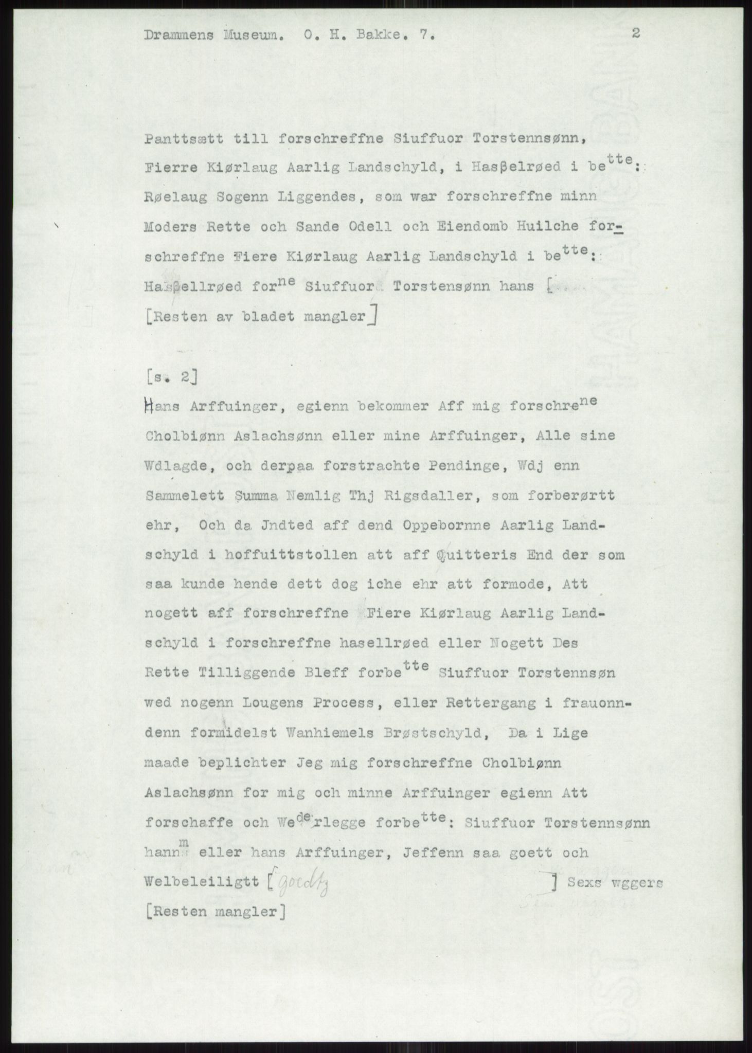 Samlinger til kildeutgivelse, Diplomavskriftsamlingen, AV/RA-EA-4053/H/Ha, p. 1457