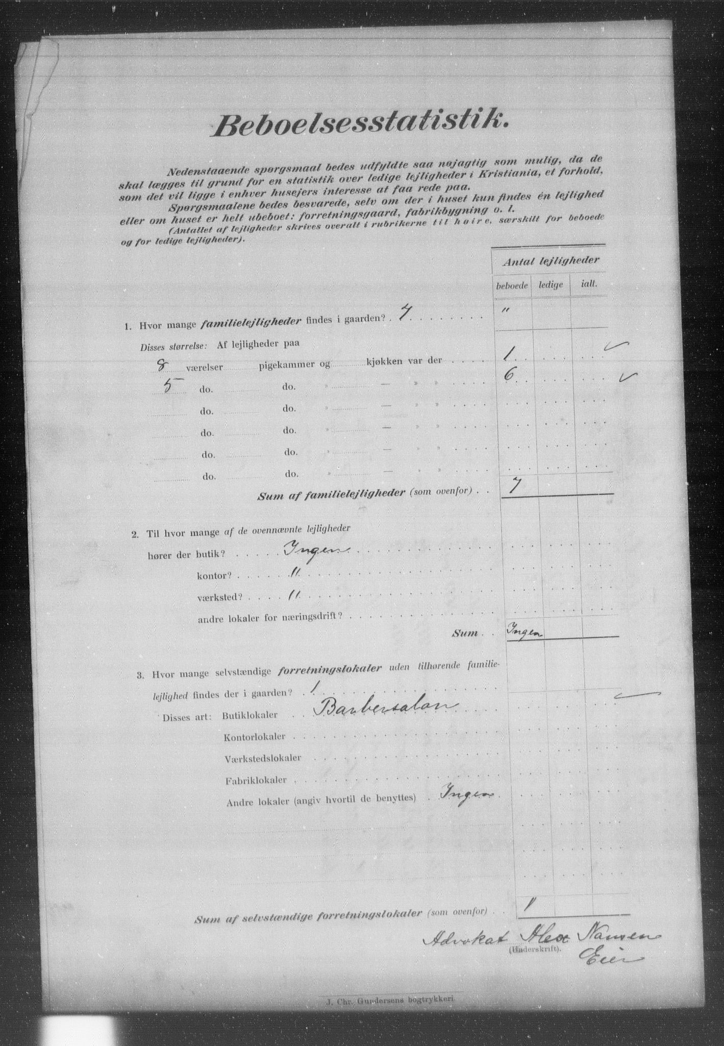 OBA, Municipal Census 1903 for Kristiania, 1903, p. 16336