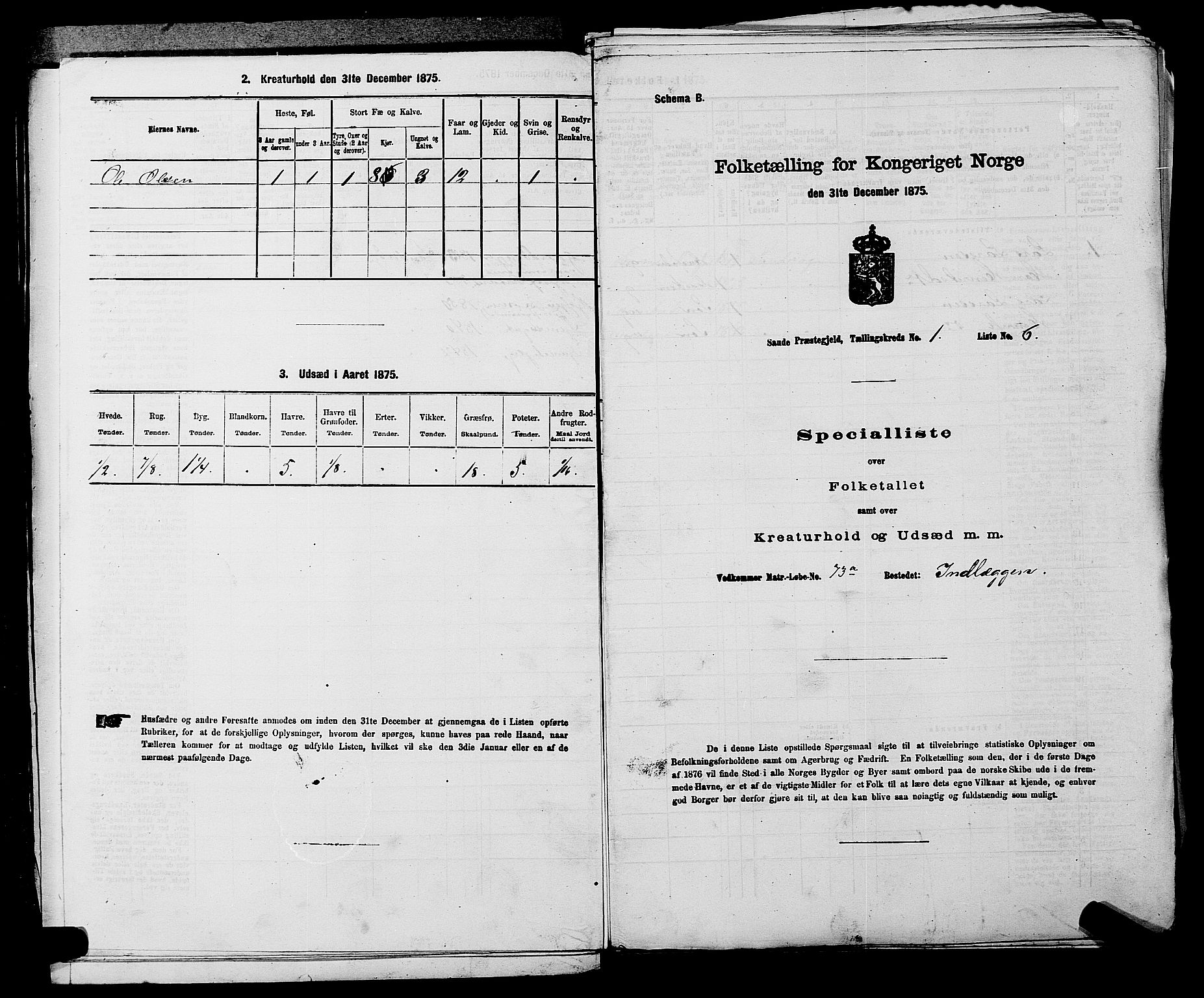 SAKO, 1875 census for 0822P Sauherad, 1875, p. 69