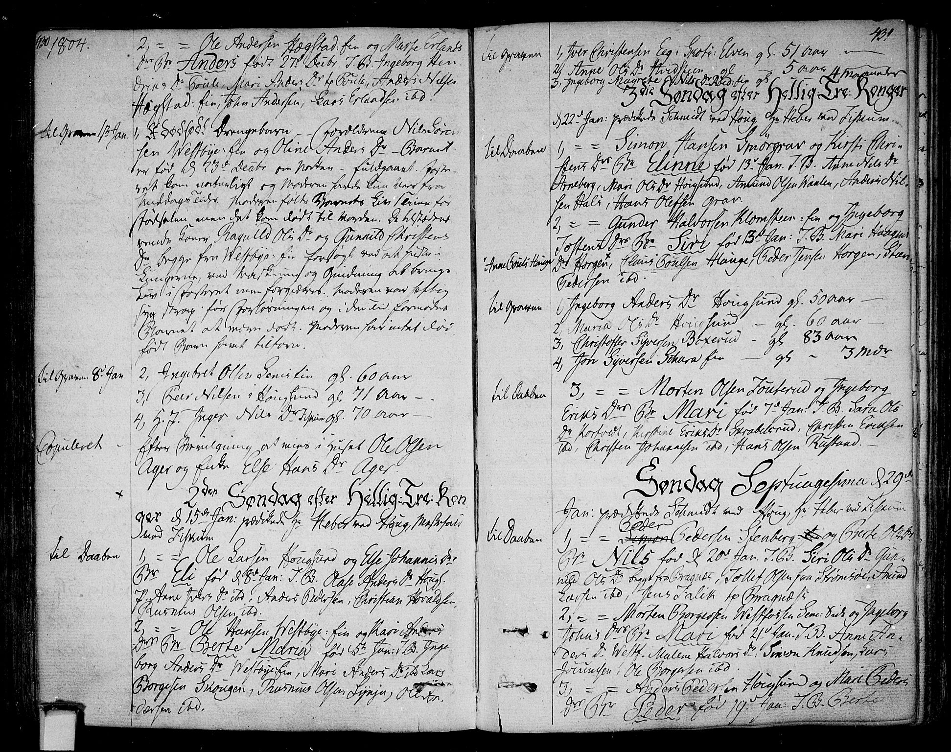 Eiker kirkebøker, SAKO/A-4/F/Fa/L0009: Parish register (official) no. I 9, 1789-1806, p. 430-431