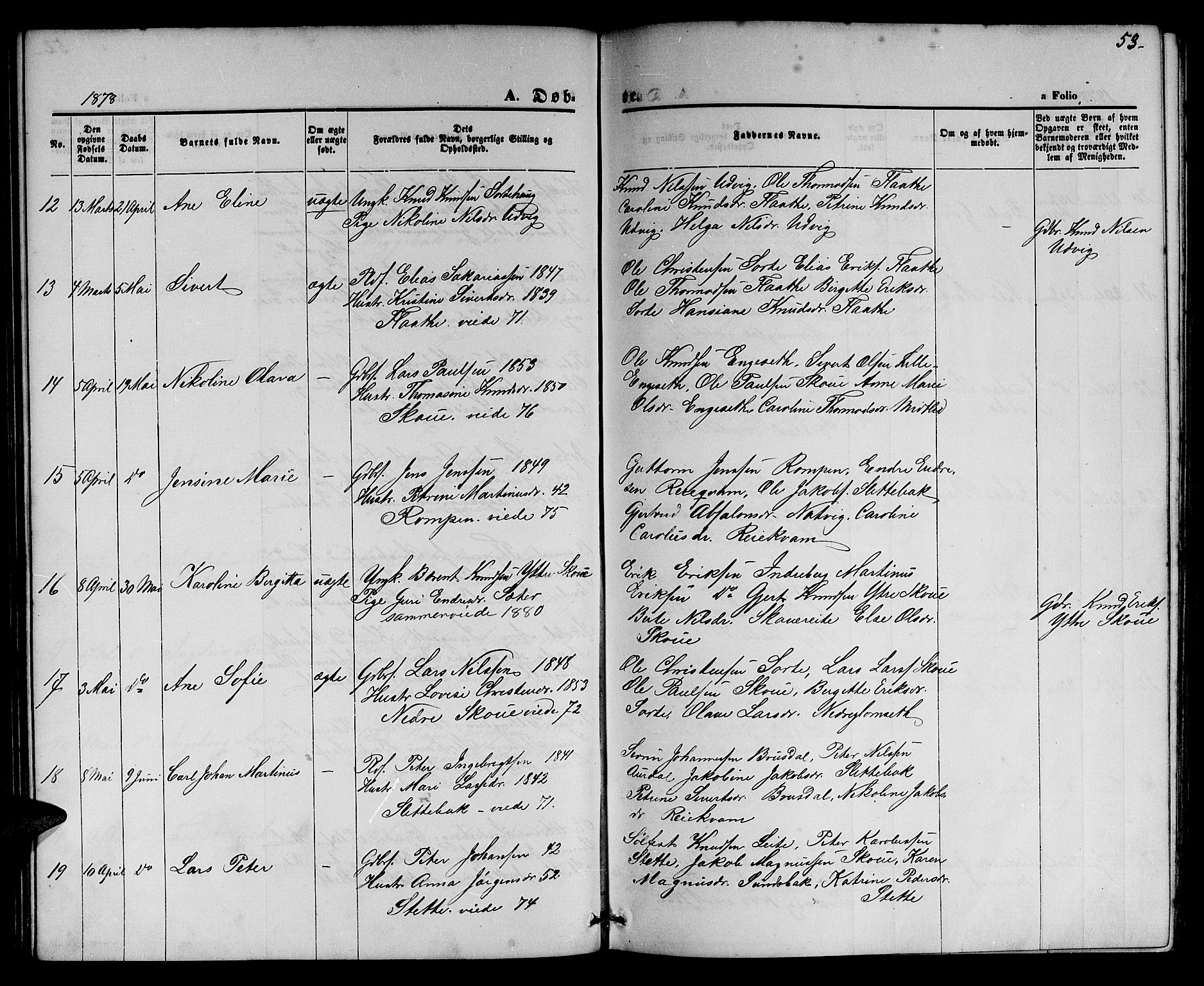 Ministerialprotokoller, klokkerbøker og fødselsregistre - Møre og Romsdal, AV/SAT-A-1454/524/L0364: Parish register (copy) no. 524C05, 1865-1879, p. 53