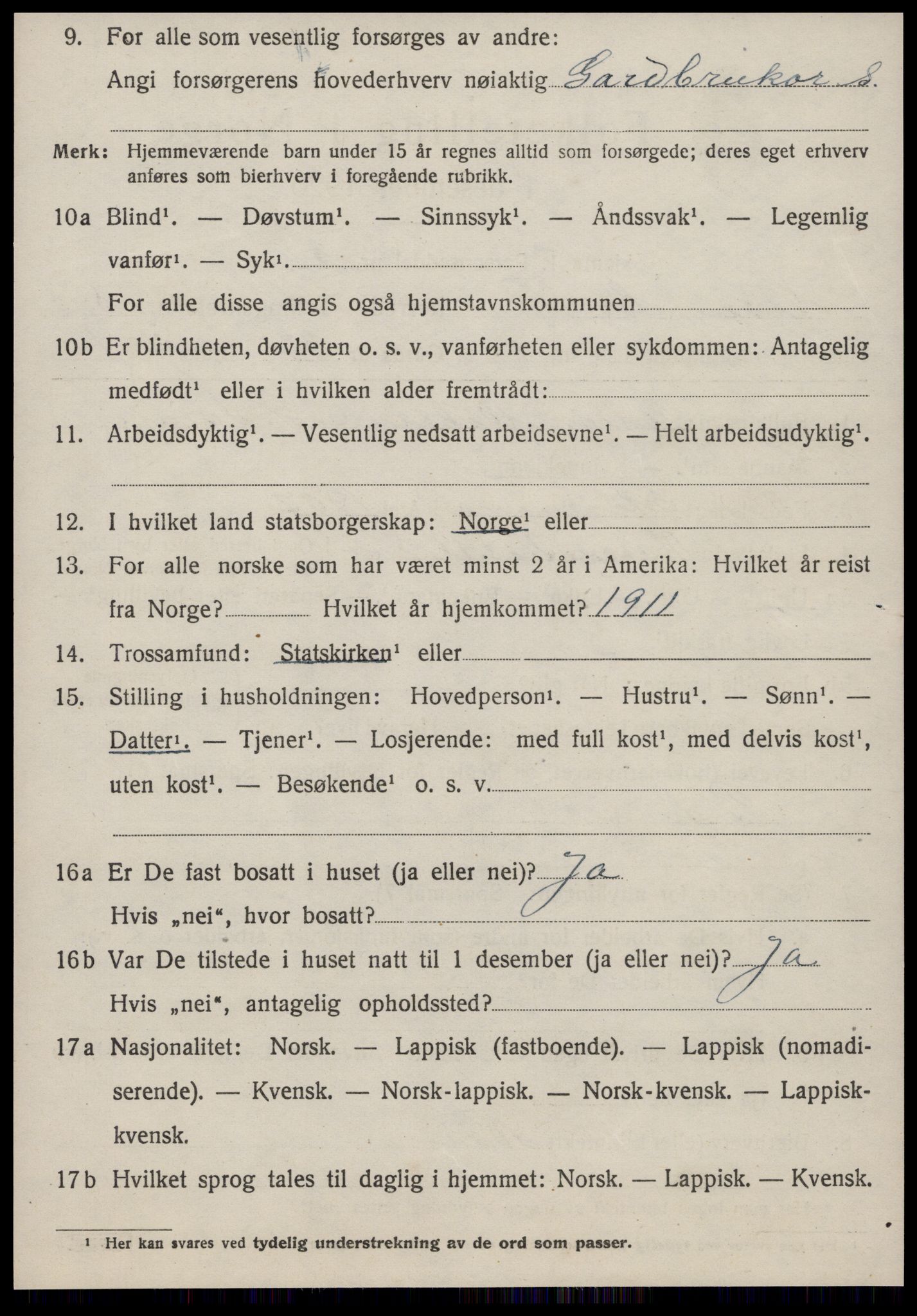 SAT, 1920 census for Osen, 1920, p. 3656