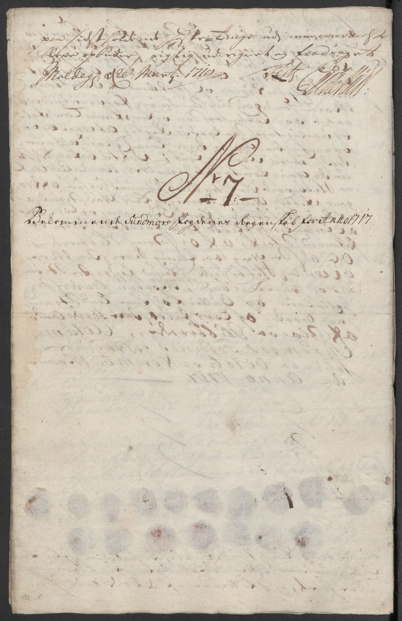 Rentekammeret inntil 1814, Reviderte regnskaper, Fogderegnskap, AV/RA-EA-4092/R54/L3569: Fogderegnskap Sunnmøre, 1717, p. 147