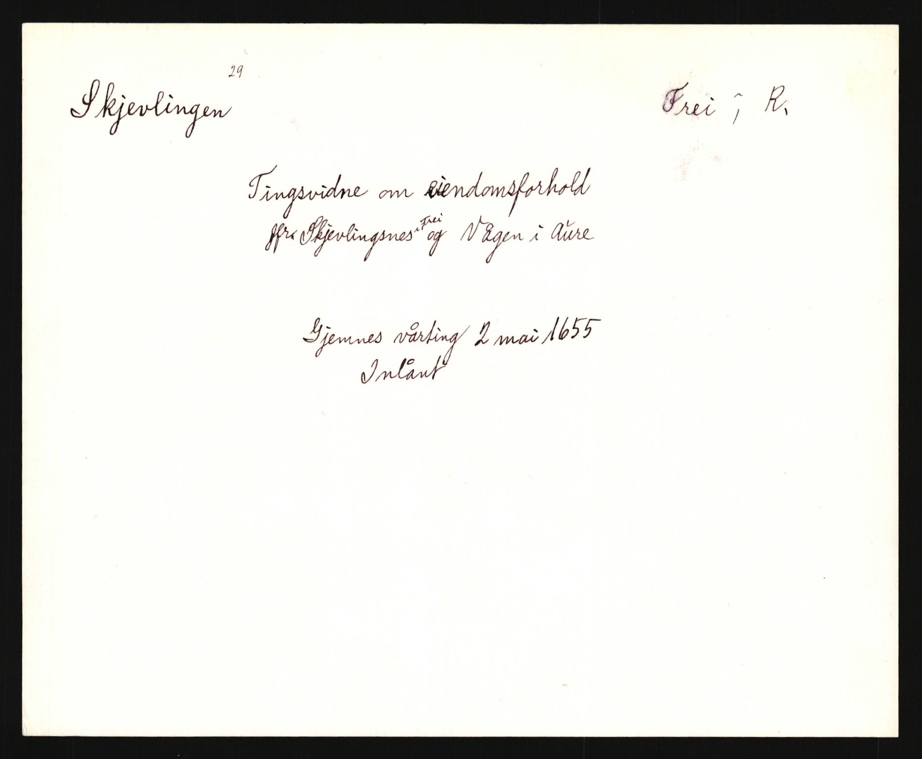 Riksarkivets diplomsamling, AV/RA-EA-5965/F35/F35e/L0031: Registreringssedler Møre og Romsdal, 1400-1700, p. 569