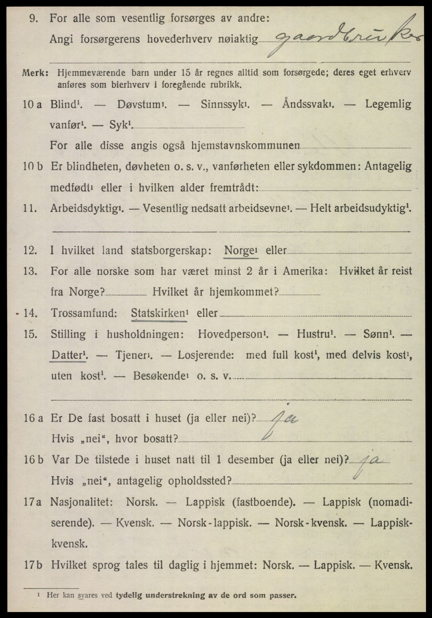 SAT, 1920 census for Otterøy, 1920, p. 1468