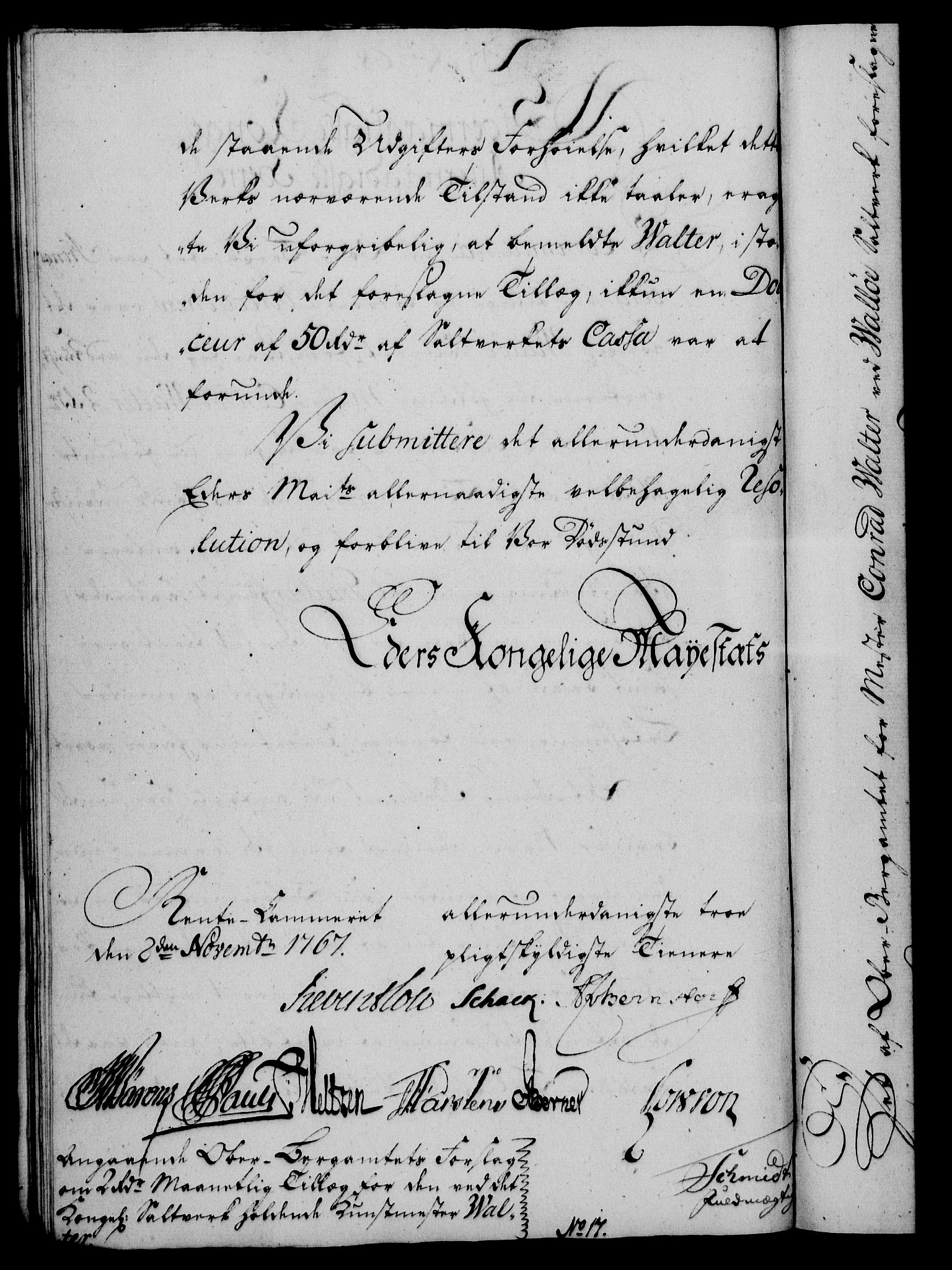 Rentekammeret, Kammerkanselliet, AV/RA-EA-3111/G/Gf/Gfa/L0049: Norsk relasjons- og resolusjonsprotokoll (merket RK 52.49), 1767, p. 306