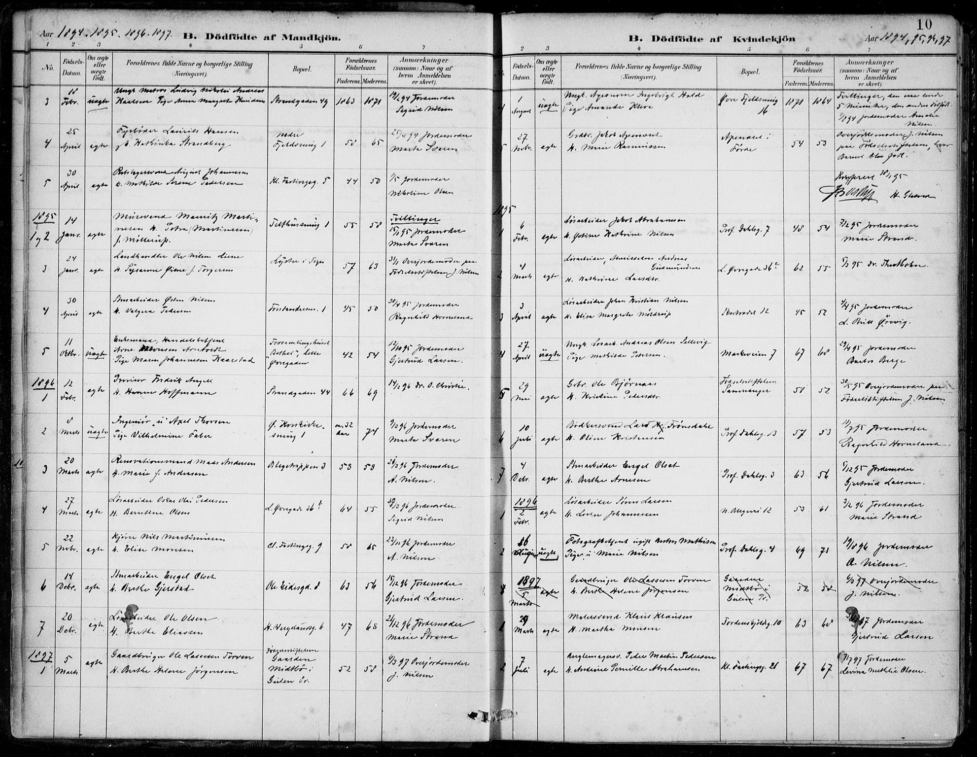 Korskirken sokneprestembete, SAB/A-76101/H/Hab: Parish register (copy) no. E 4, 1884-1910, p. 10