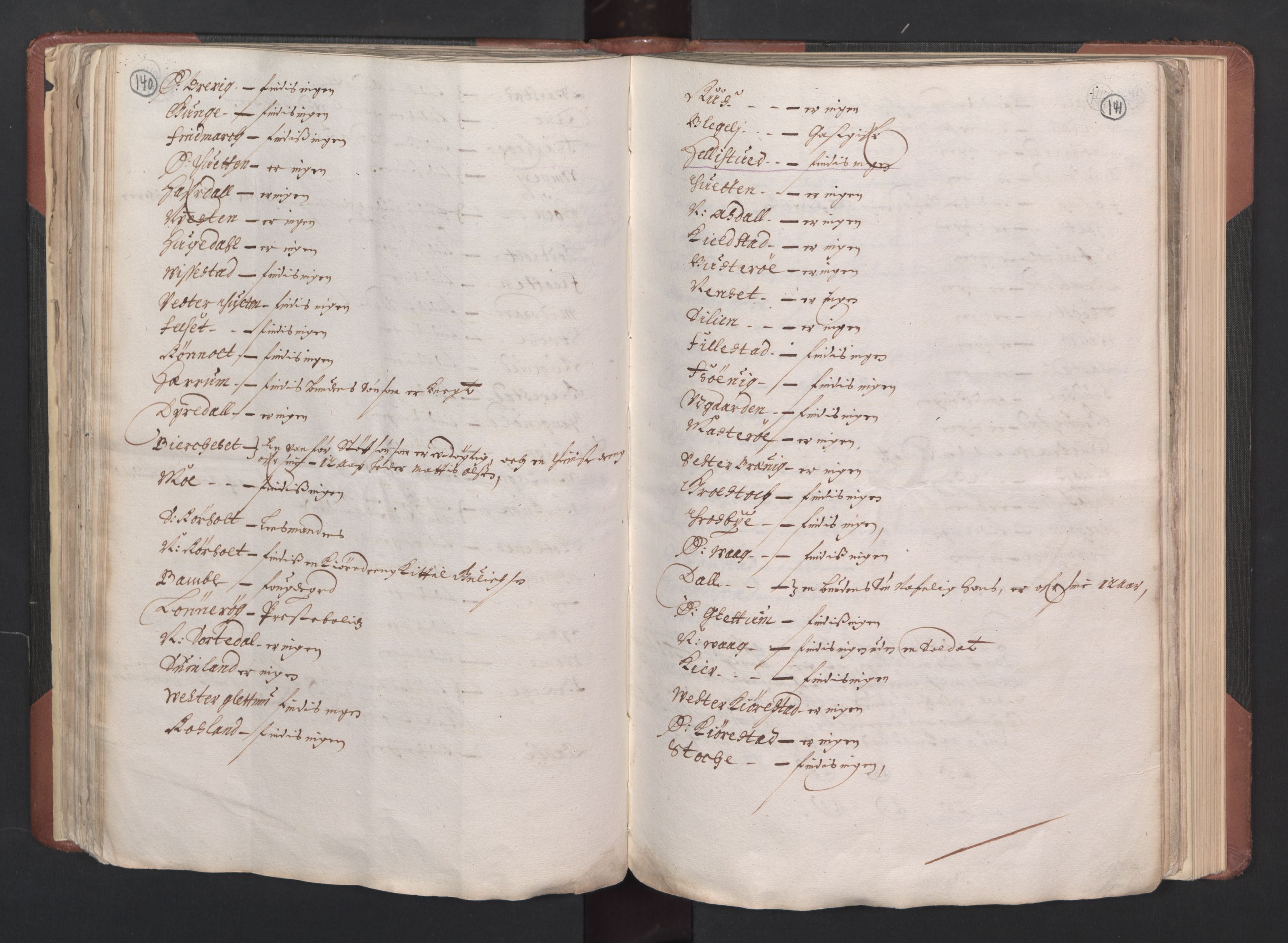 RA, Bailiff's Census 1664-1666, no. 6: Øvre and Nedre Telemark fogderi and Bamble fogderi , 1664, p. 140-141