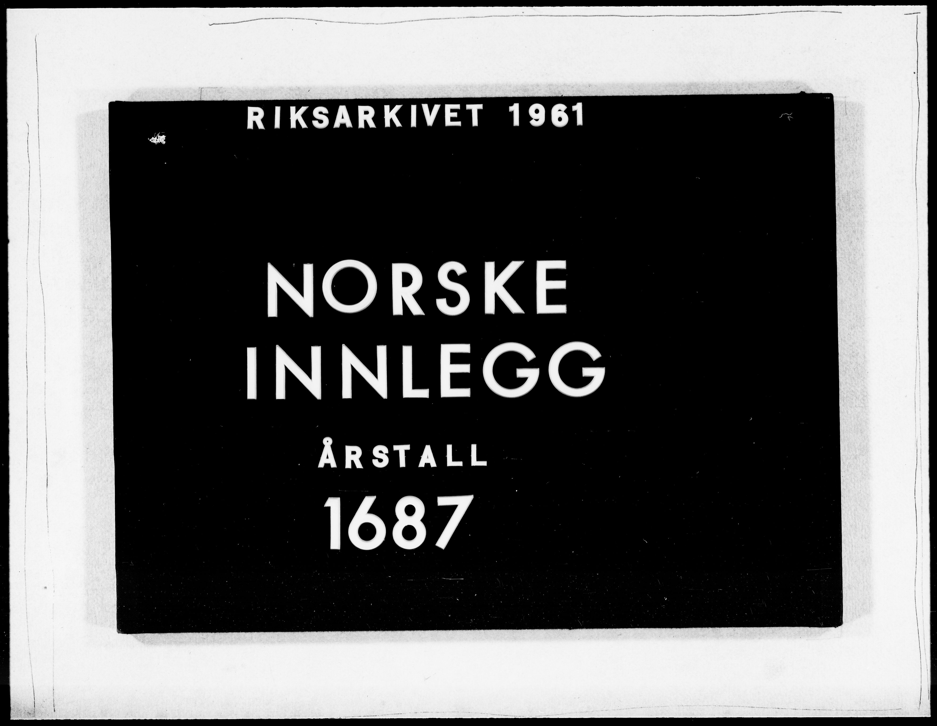 Danske Kanselli 1572-1799, AV/RA-EA-3023/F/Fc/Fcc/Fcca/L0040: Norske innlegg 1572-1799, 1686-1687, p. 279