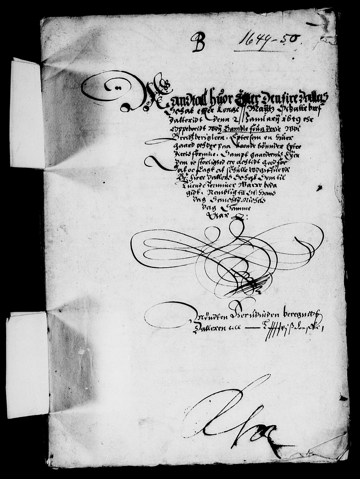 Rentekammeret inntil 1814, Reviderte regnskaper, Lensregnskaper, AV/RA-EA-5023/R/Rb/Rbp/L0035: Bratsberg len, 1648-1650