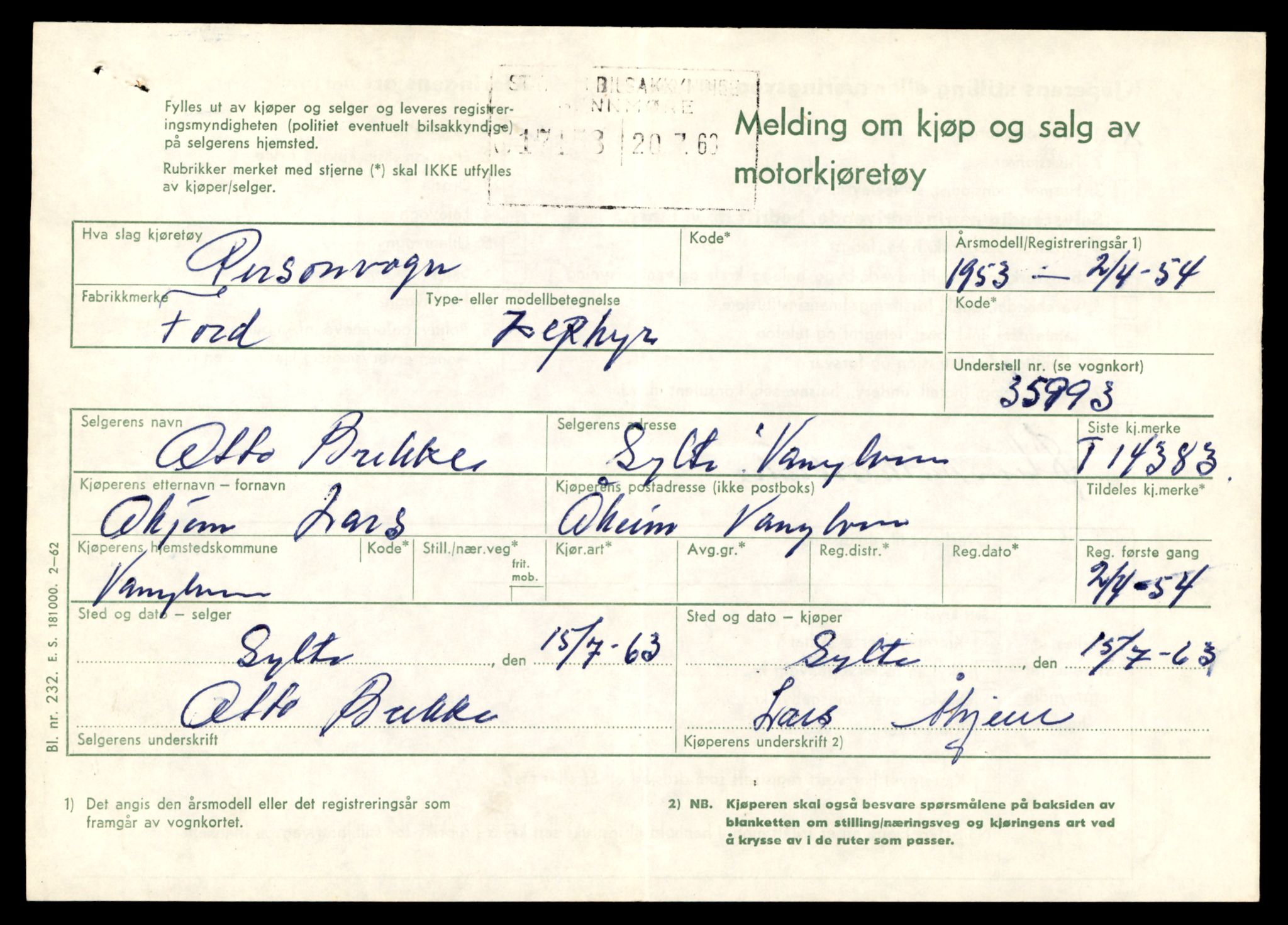 Møre og Romsdal vegkontor - Ålesund trafikkstasjon, AV/SAT-A-4099/F/Fe/L0045: Registreringskort for kjøretøy T 14320 - T 14444, 1927-1998, p. 1633