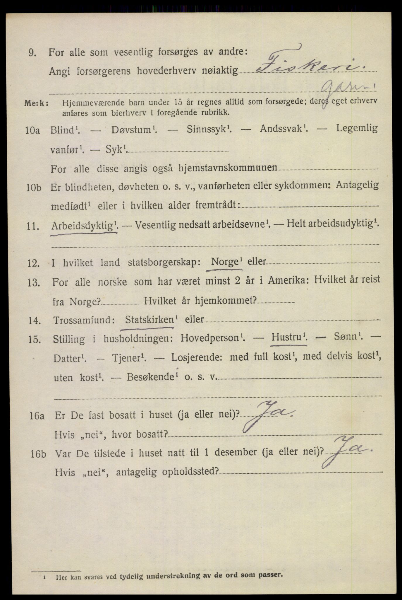 SAKO, 1920 census for Eidanger, 1920, p. 5261