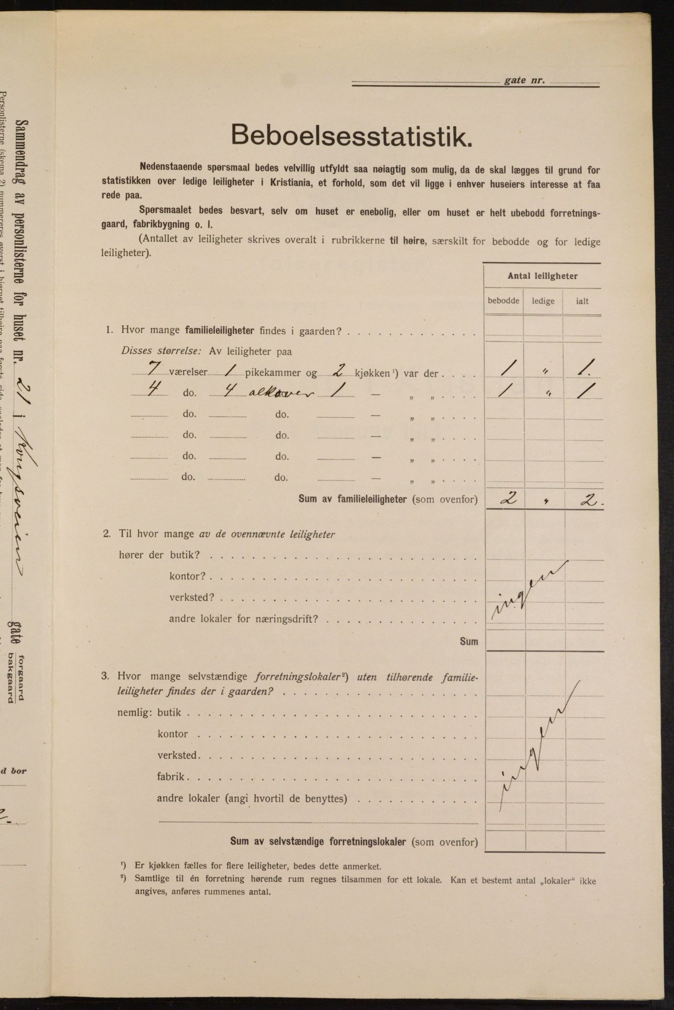 OBA, Municipal Census 1913 for Kristiania, 1913, p. 52714