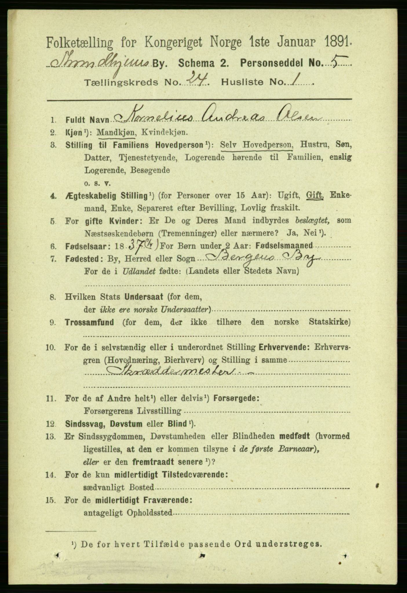 RA, 1891 census for 1601 Trondheim, 1891, p. 17950