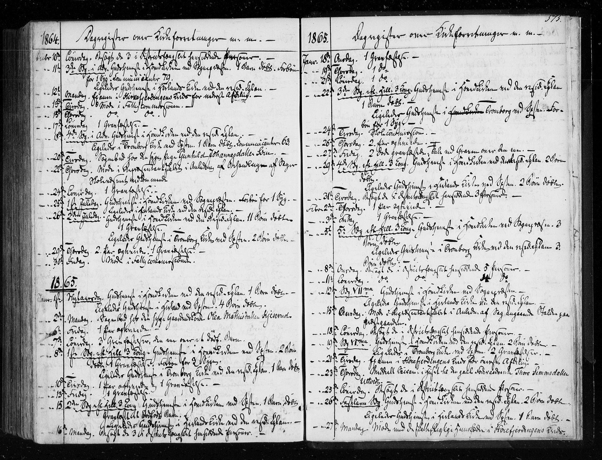 Eidsberg prestekontor Kirkebøker, AV/SAO-A-10905/F/Fa/L0010.b: Parish register (official) no. I 10B, 1857-1866, p. 575