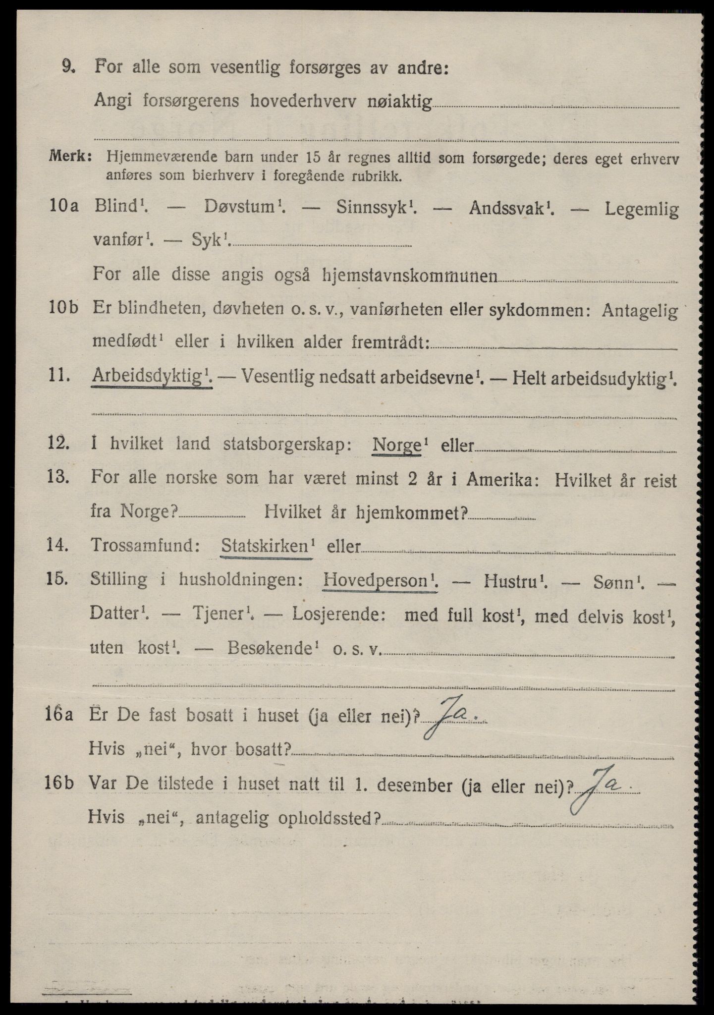 SAT, 1920 census for Borgund, 1920, p. 17333