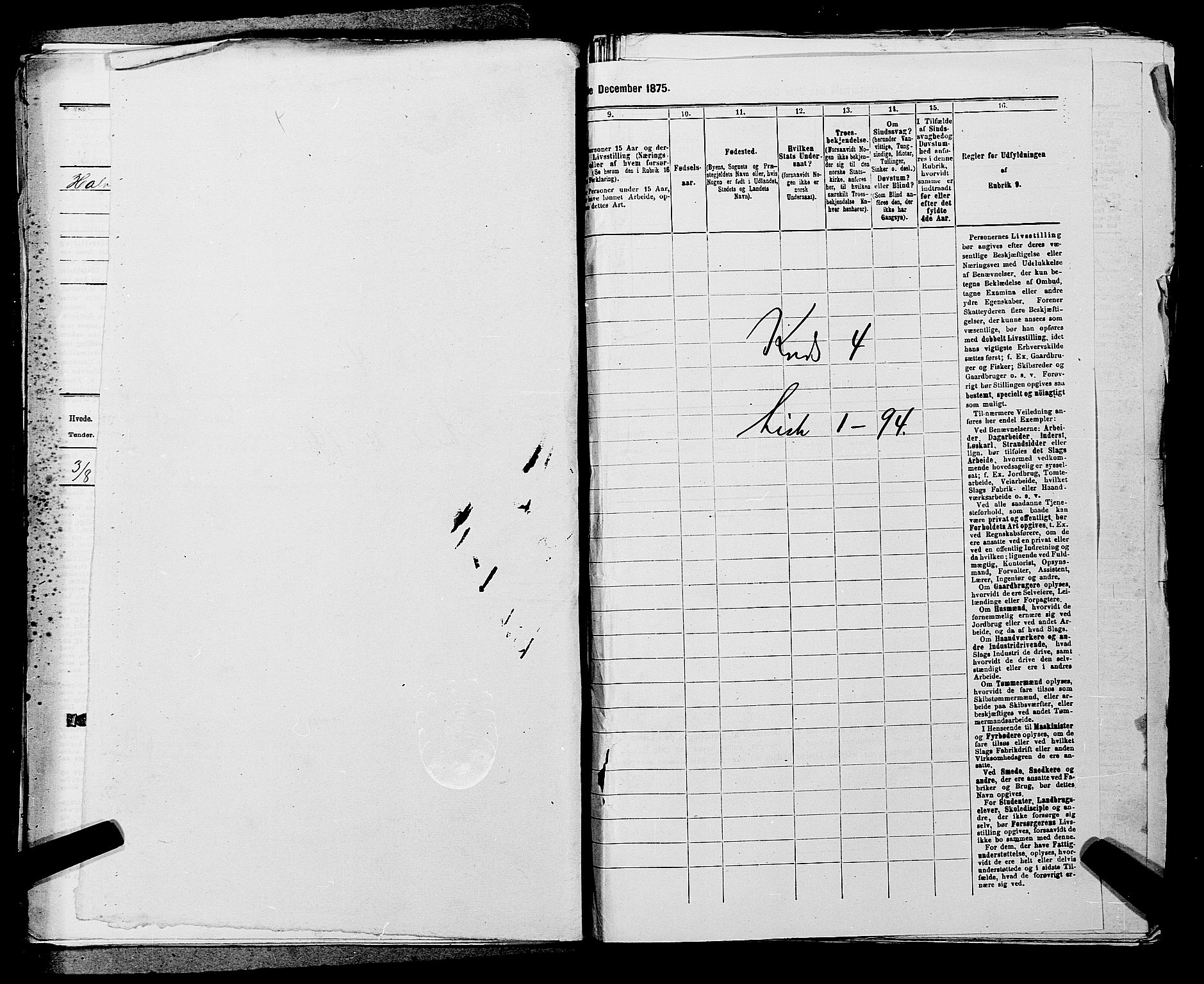 SAKO, 1875 census for 0820P Lunde, 1875, p. 460