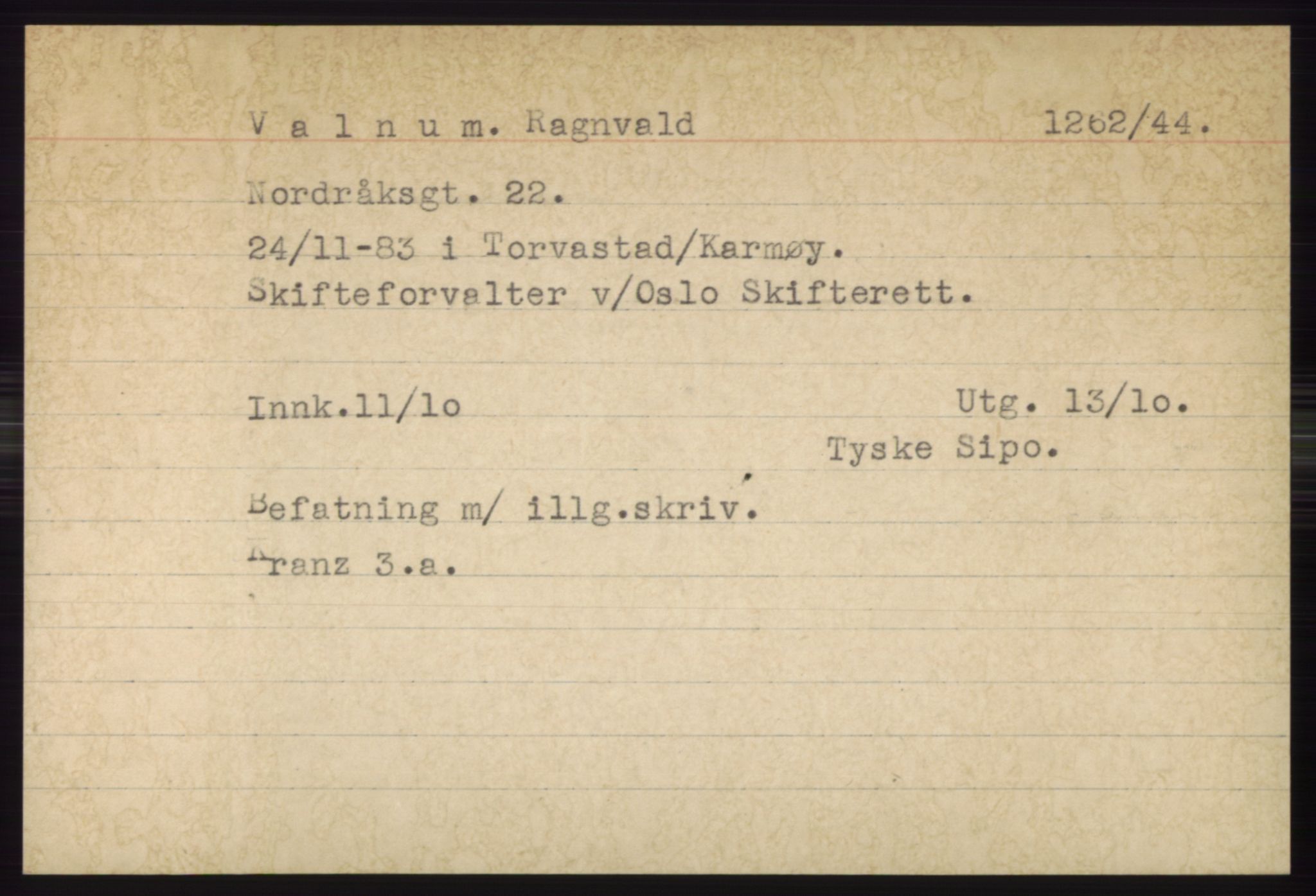 Statspolitiet - Hovedkontoret / Osloavdelingen, AV/RA-S-1329/C/Ck/Cke/L0005: Fangeregister; etternavn S - Å, 1941-1945, p. 563