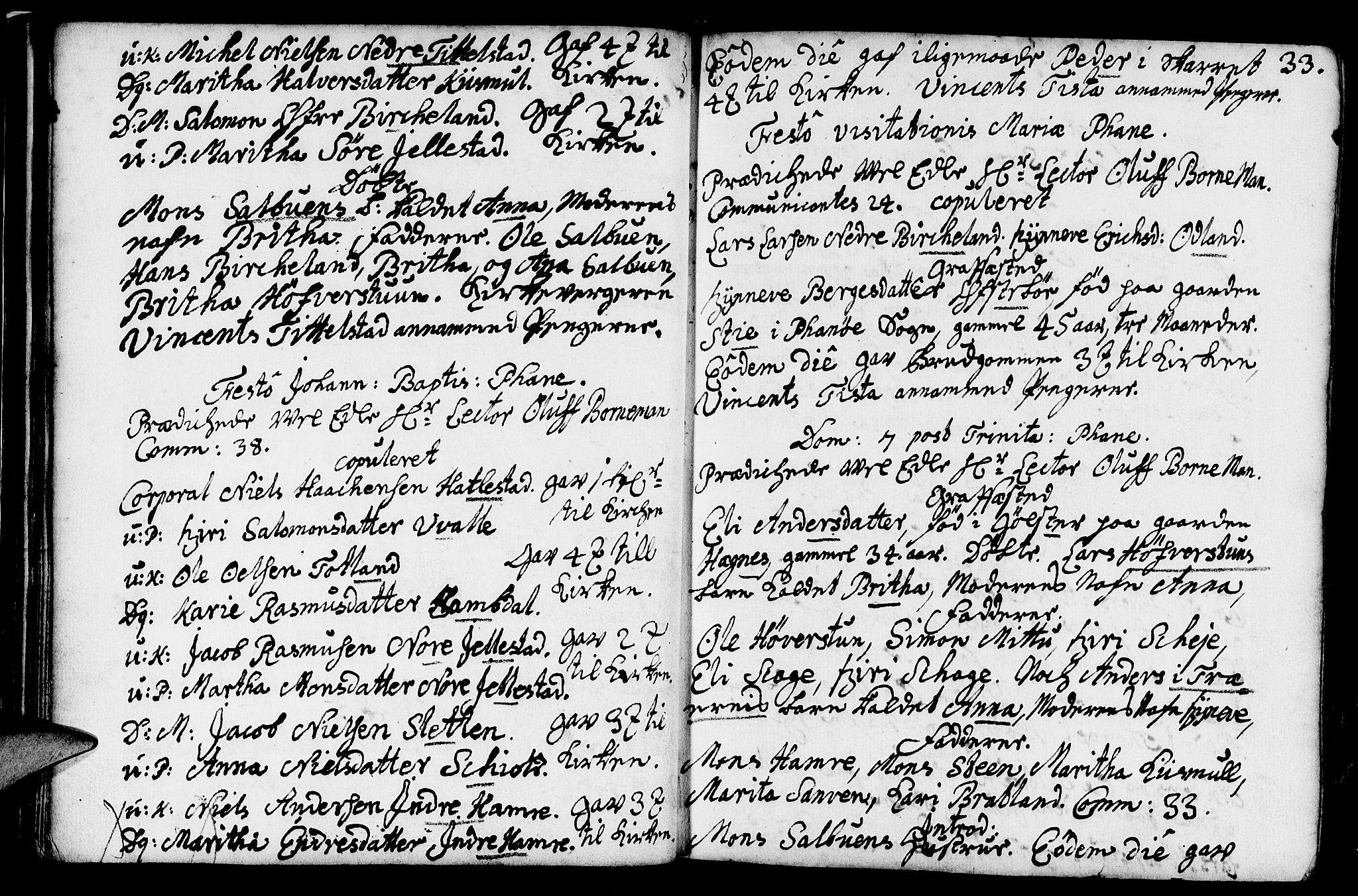 Fana Sokneprestembete, AV/SAB-A-75101/H/Haa/Haaa/L0002: Parish register (official) no. A 2, 1719-1735, p. 33