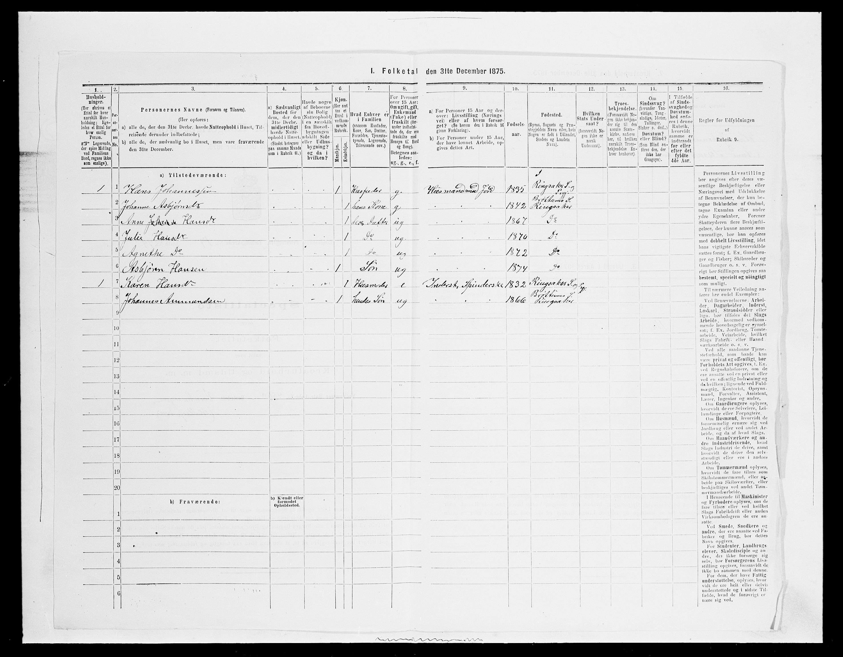 SAH, 1875 census for 0412P Ringsaker, 1875, p. 3552