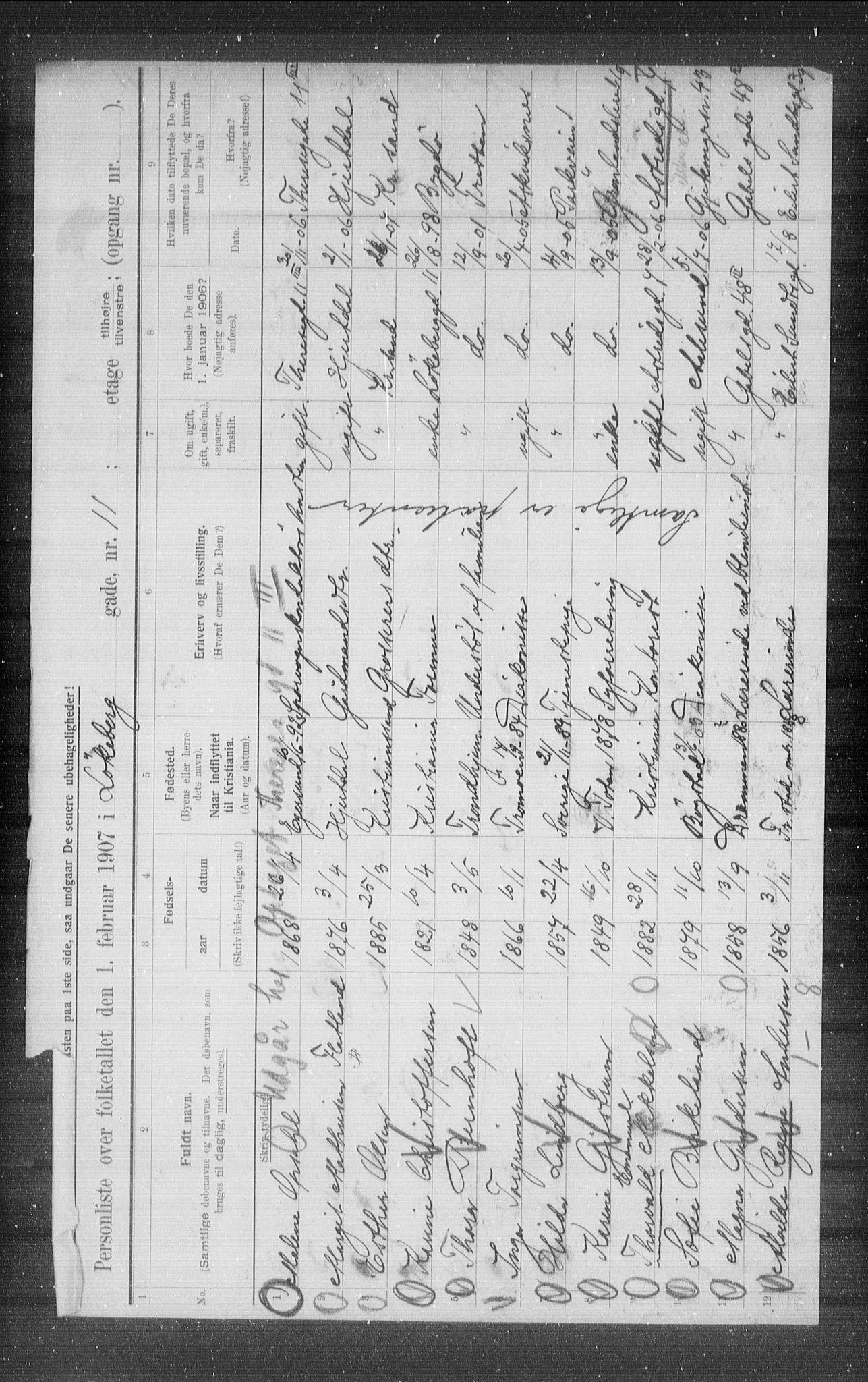 OBA, Municipal Census 1907 for Kristiania, 1907, p. 29973