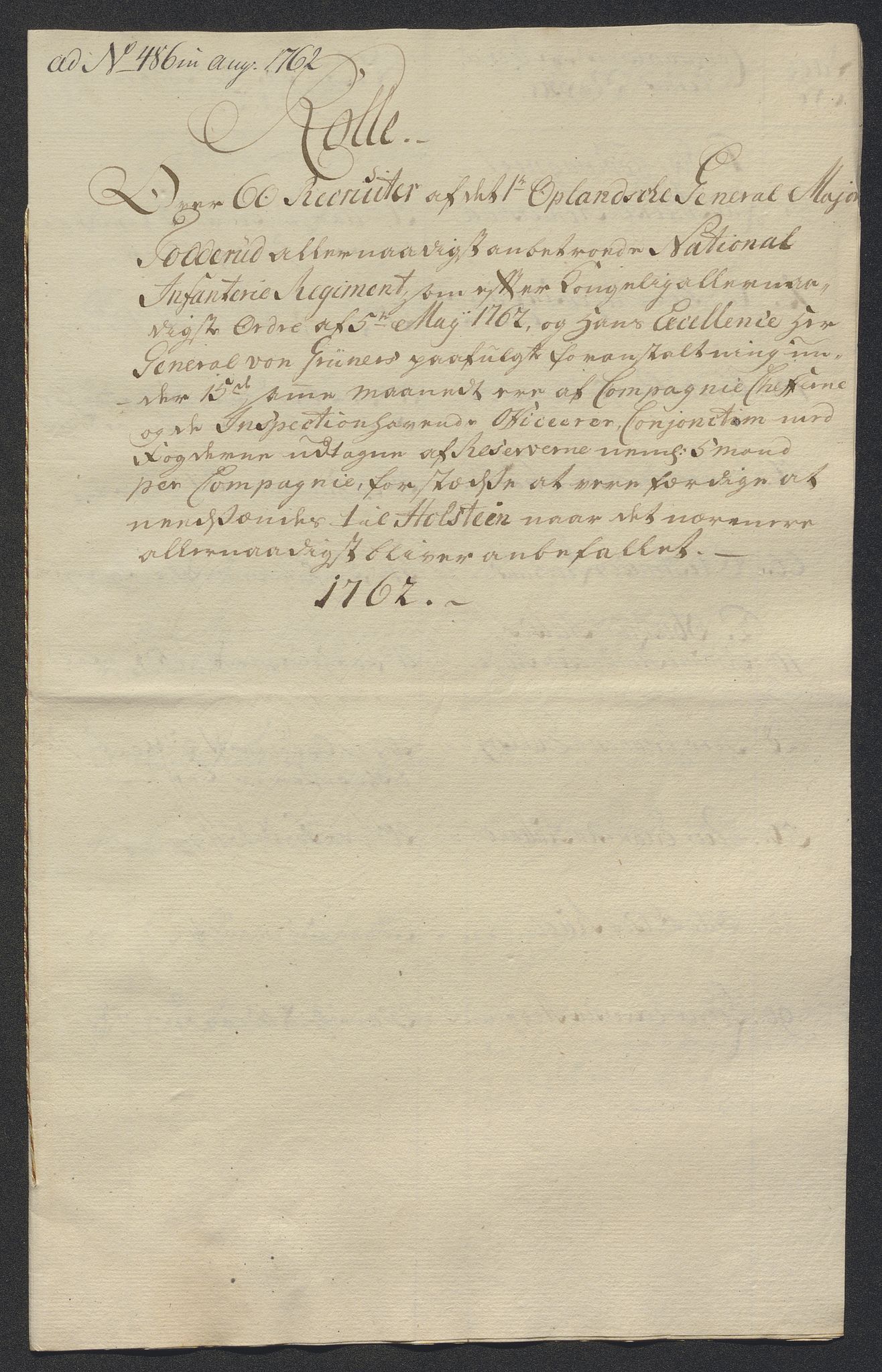 Kommanderende general (KG I) med Det norske krigsdirektorium, AV/RA-EA-5419/E/Ec/L0021: Ruller over nedkommanderte mannskap, 1758-1762, p. 684