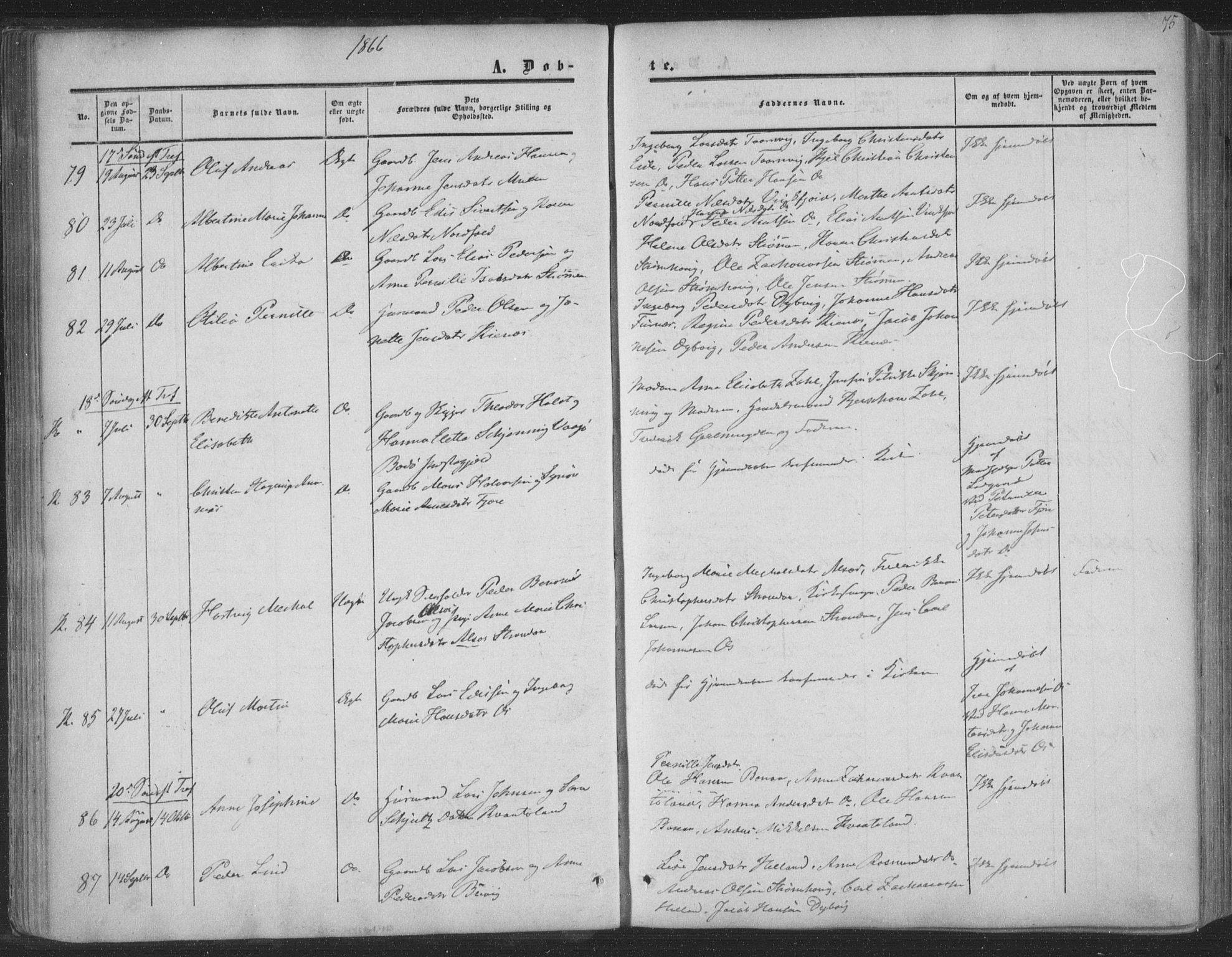 Ministerialprotokoller, klokkerbøker og fødselsregistre - Nordland, AV/SAT-A-1459/853/L0770: Parish register (official) no. 853A09, 1857-1870, p. 75