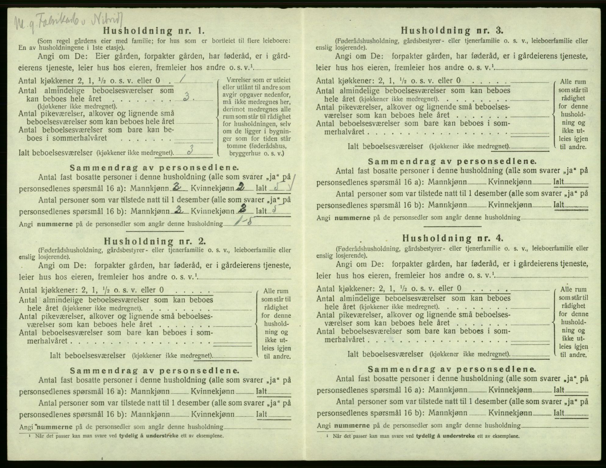 SAB, 1920 census for Odda, 1920, p. 1262