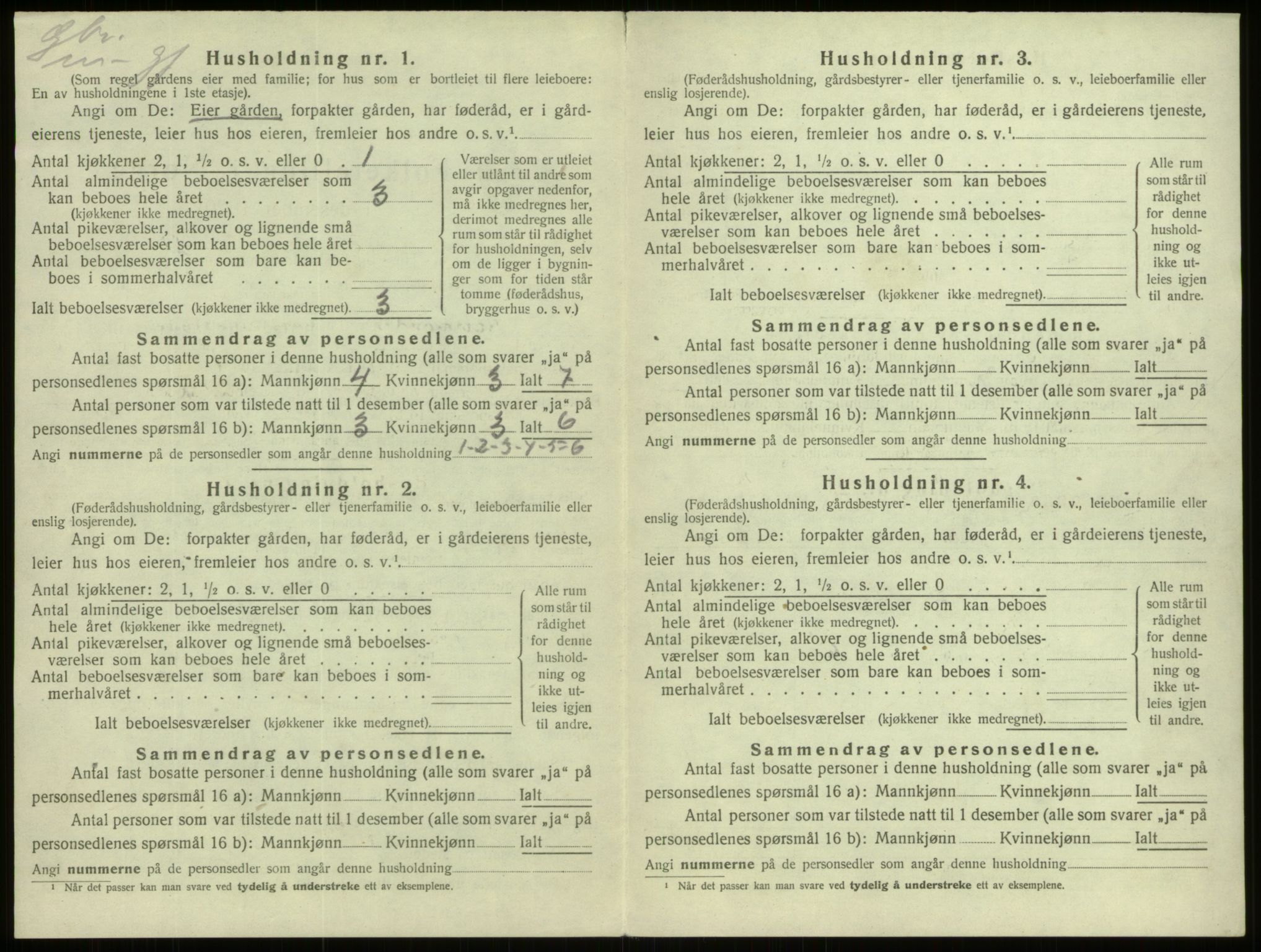 SAB, 1920 census for Davik, 1920, p. 543