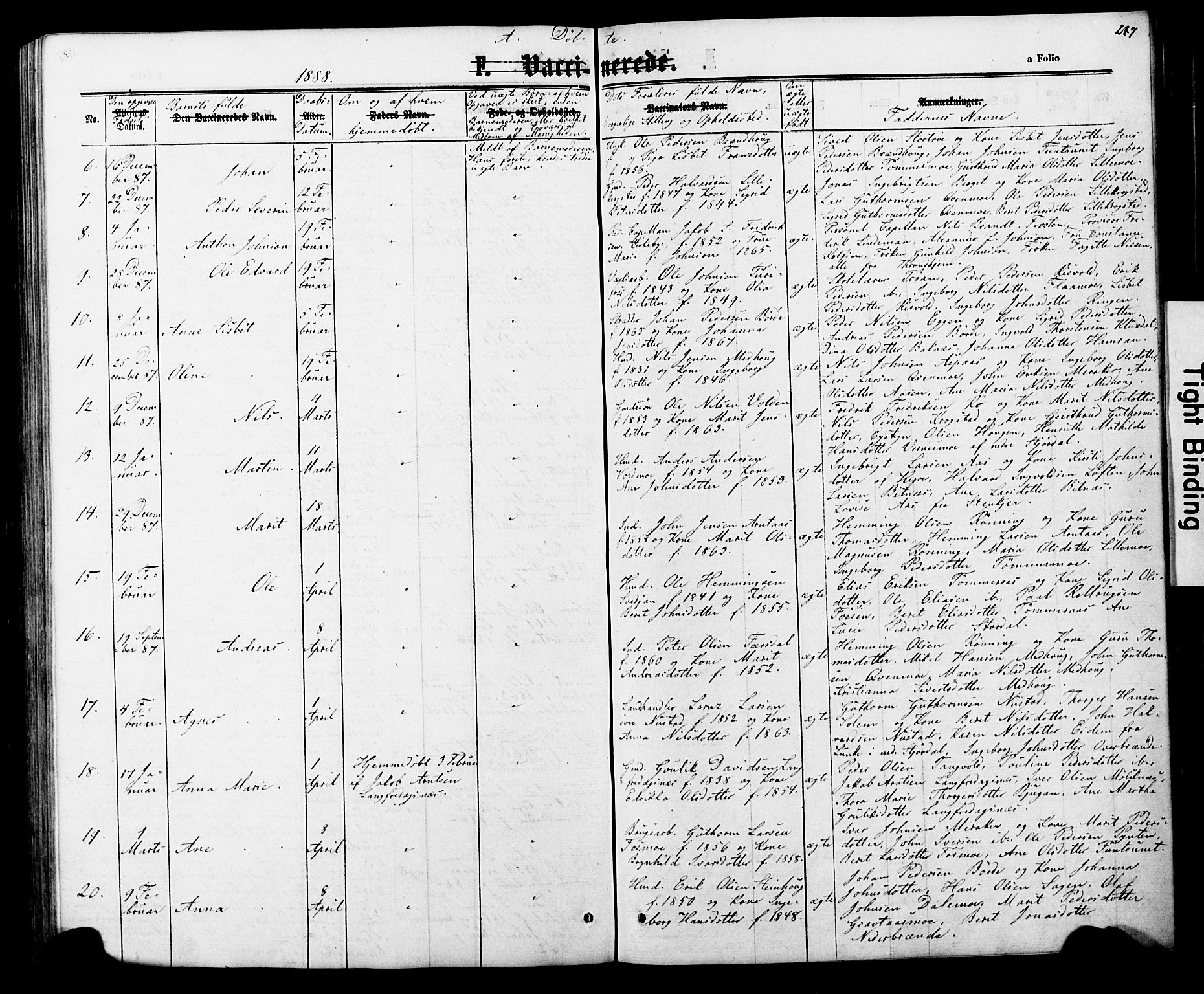 Ministerialprotokoller, klokkerbøker og fødselsregistre - Nord-Trøndelag, SAT/A-1458/706/L0049: Parish register (copy) no. 706C01, 1864-1895, p. 287