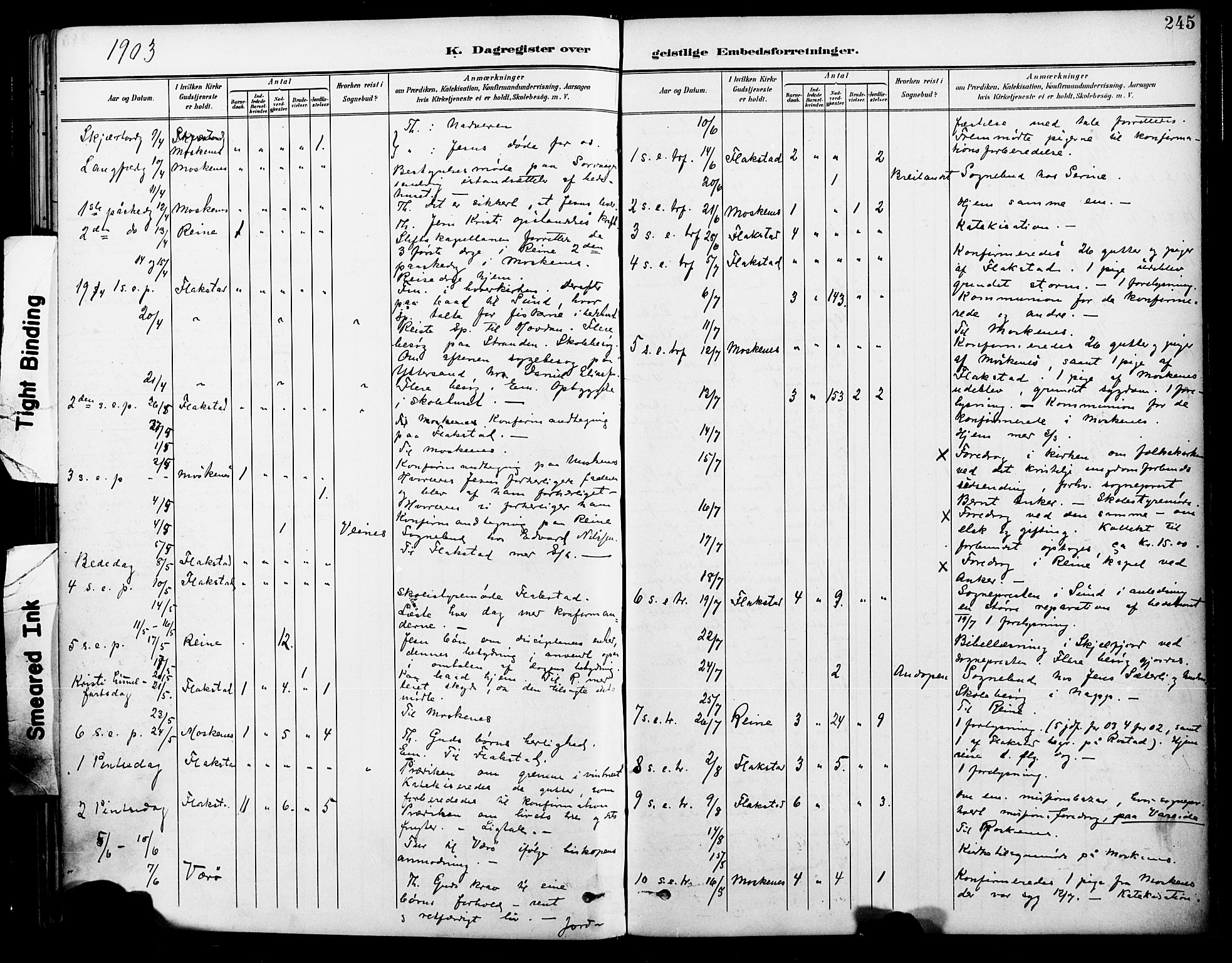 Ministerialprotokoller, klokkerbøker og fødselsregistre - Nordland, AV/SAT-A-1459/885/L1205: Parish register (official) no. 885A06, 1892-1905, p. 245