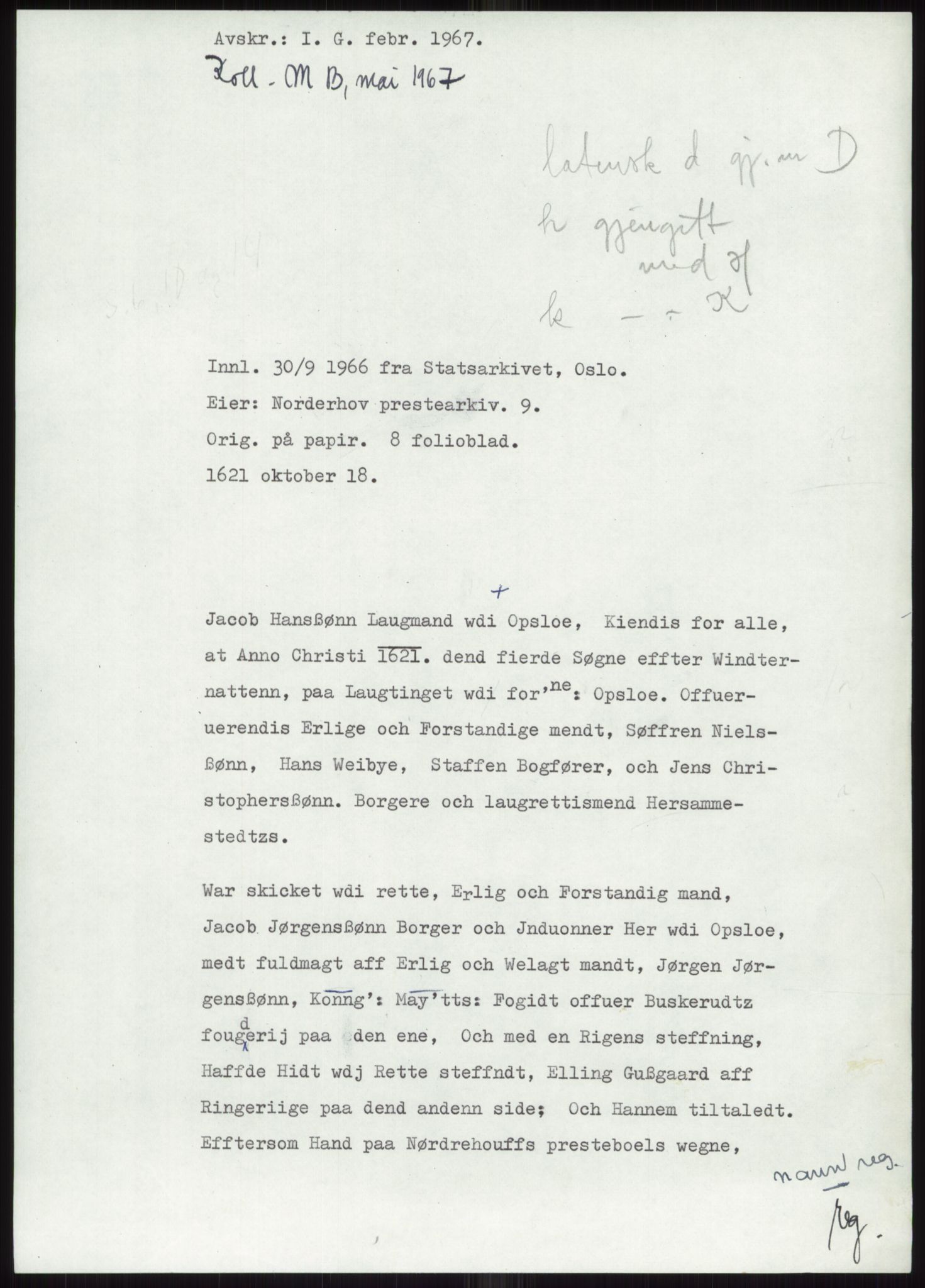 Samlinger til kildeutgivelse, Diplomavskriftsamlingen, AV/RA-EA-4053/H/Ha, p. 581