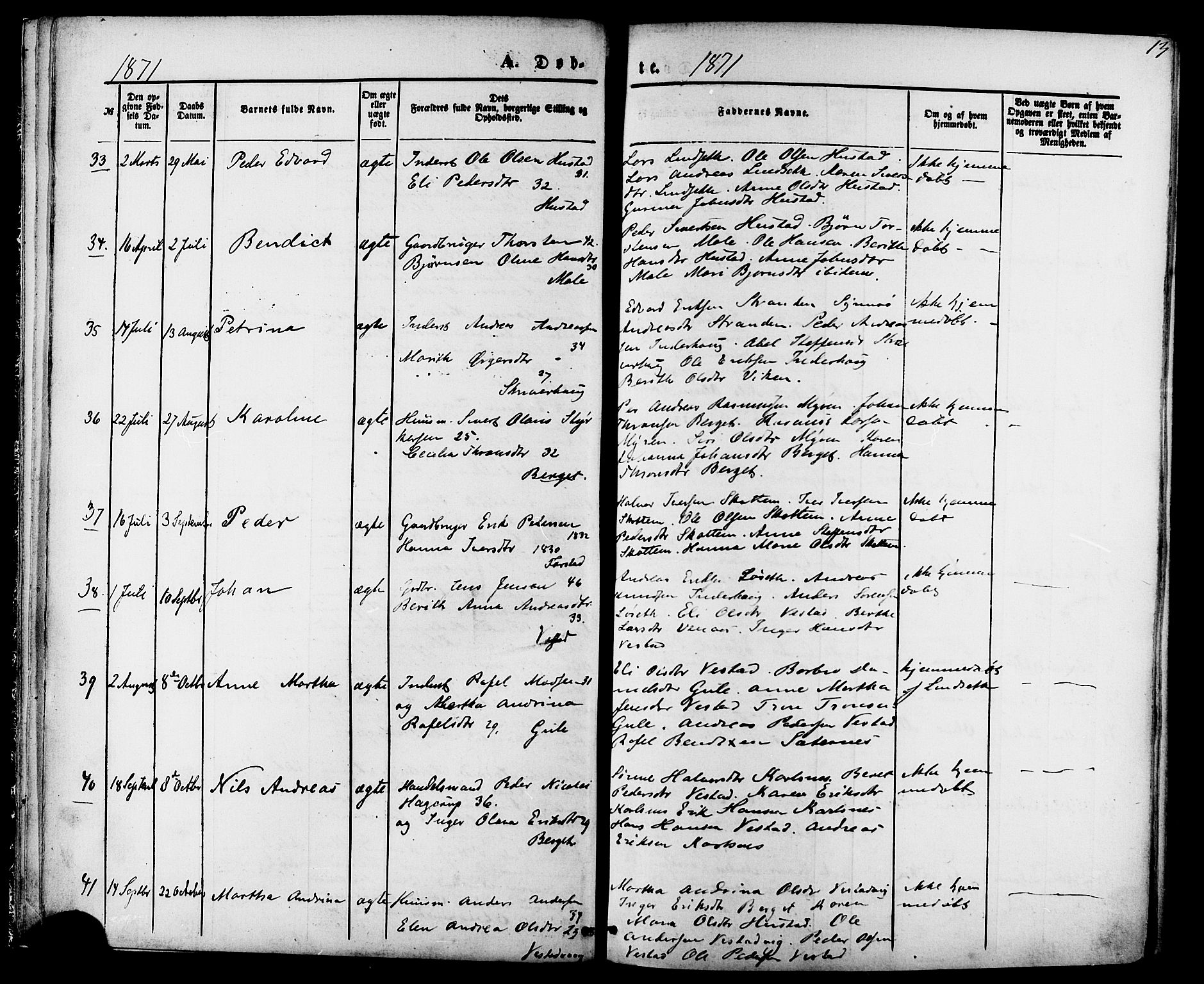 Ministerialprotokoller, klokkerbøker og fødselsregistre - Møre og Romsdal, AV/SAT-A-1454/566/L0768: Parish register (official) no. 566A07, 1869-1881, p. 13