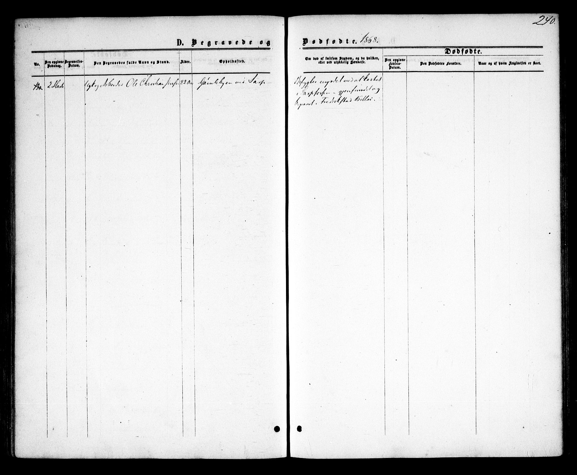 Tune prestekontor Kirkebøker, AV/SAO-A-2007/F/Fa/L0014: Parish register (official) no. 14, 1864-1868, p. 240
