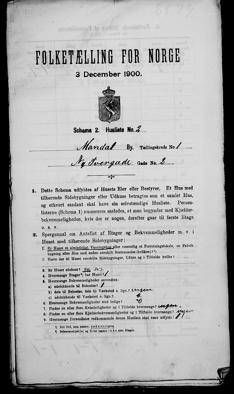 SAK, 1900 census for Mandal, 1900, p. 60