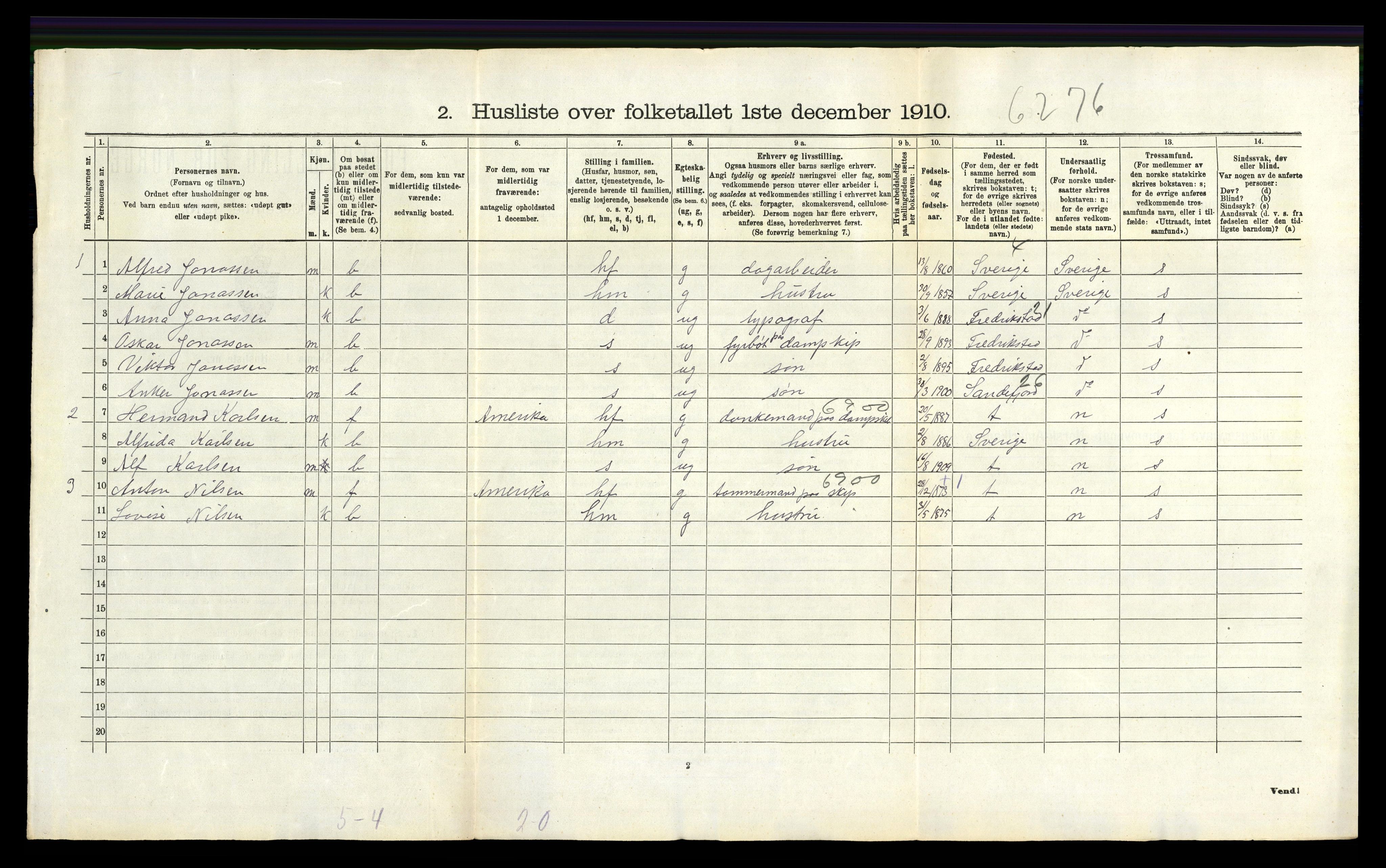 RA, 1910 census for Sandeherred, 1910, p. 1680