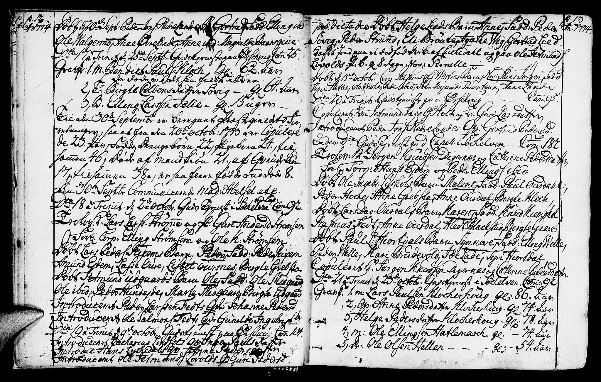 Ministerialprotokoller, klokkerbøker og fødselsregistre - Møre og Romsdal, AV/SAT-A-1454/522/L0308: Parish register (official) no. 522A03, 1773-1809, p. 12-13