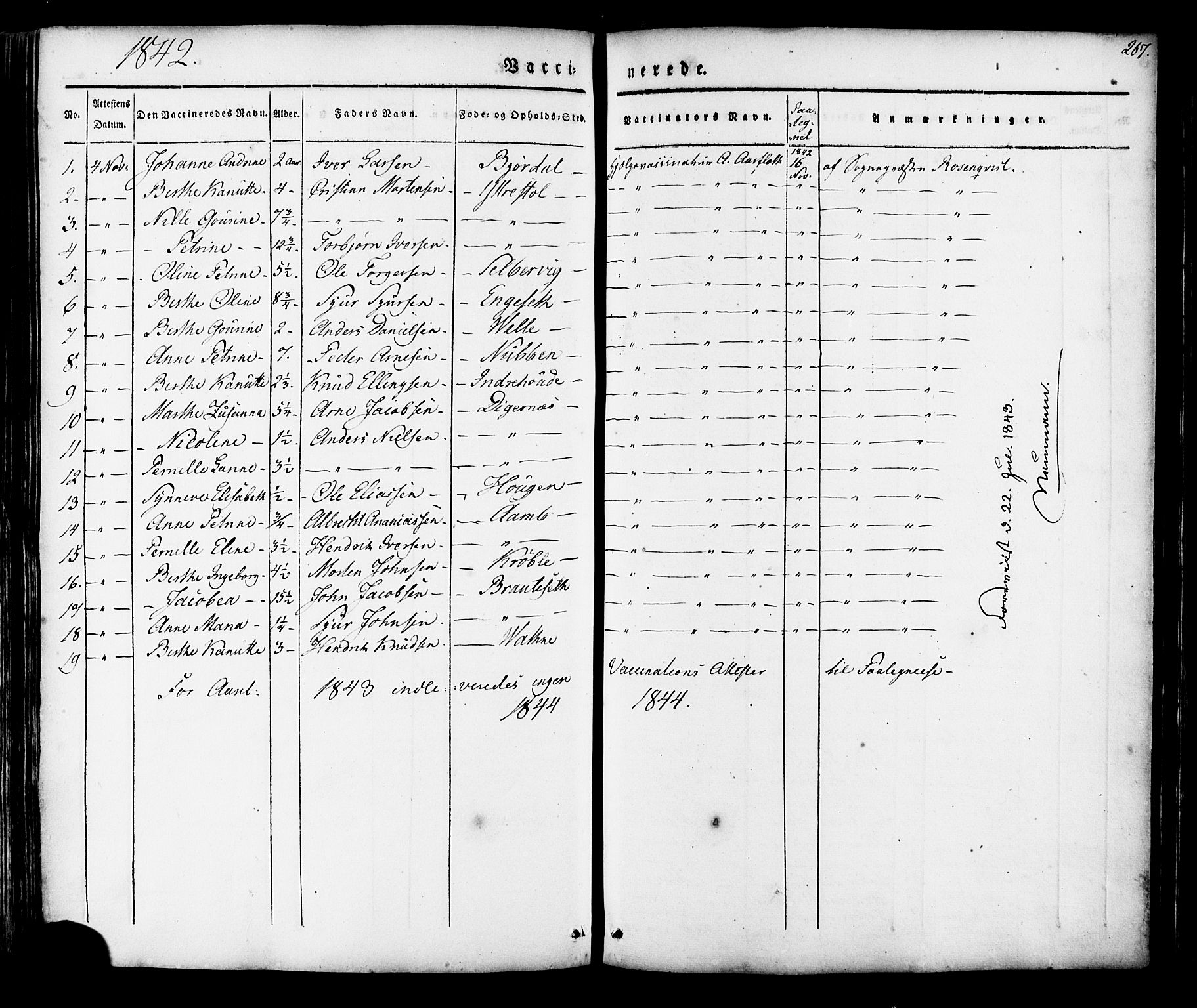 Ministerialprotokoller, klokkerbøker og fødselsregistre - Møre og Romsdal, AV/SAT-A-1454/513/L0174: Parish register (official) no. 513A01, 1831-1855, p. 267