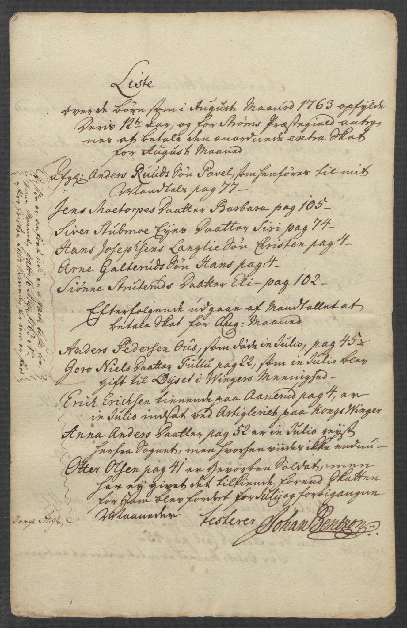 Rentekammeret inntil 1814, Reviderte regnskaper, Fogderegnskap, AV/RA-EA-4092/R14/L0959: Ekstraskatten Solør og Odal, 1763-1770, p. 47