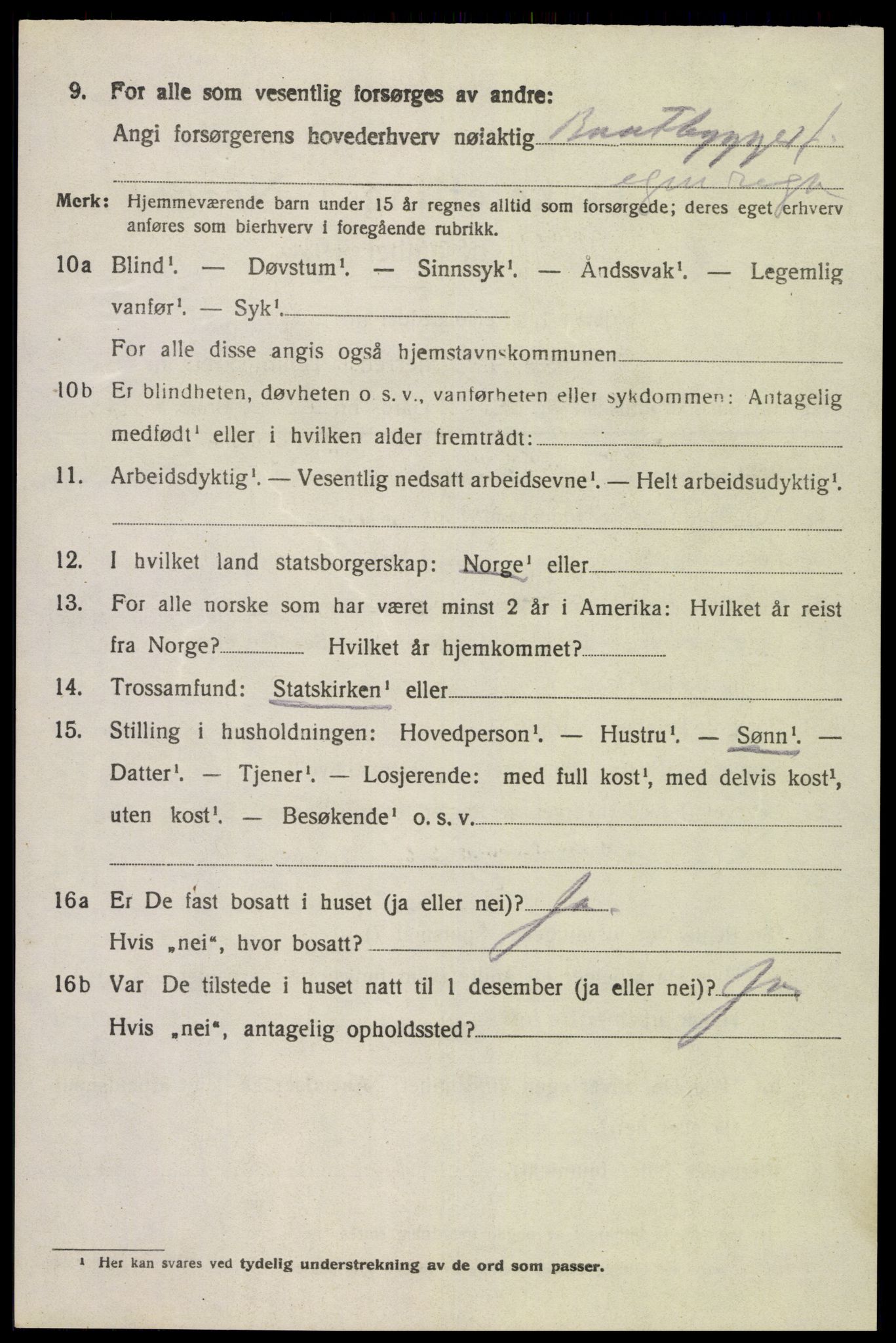 SAK, 1920 census for Herad, 1920, p. 1693