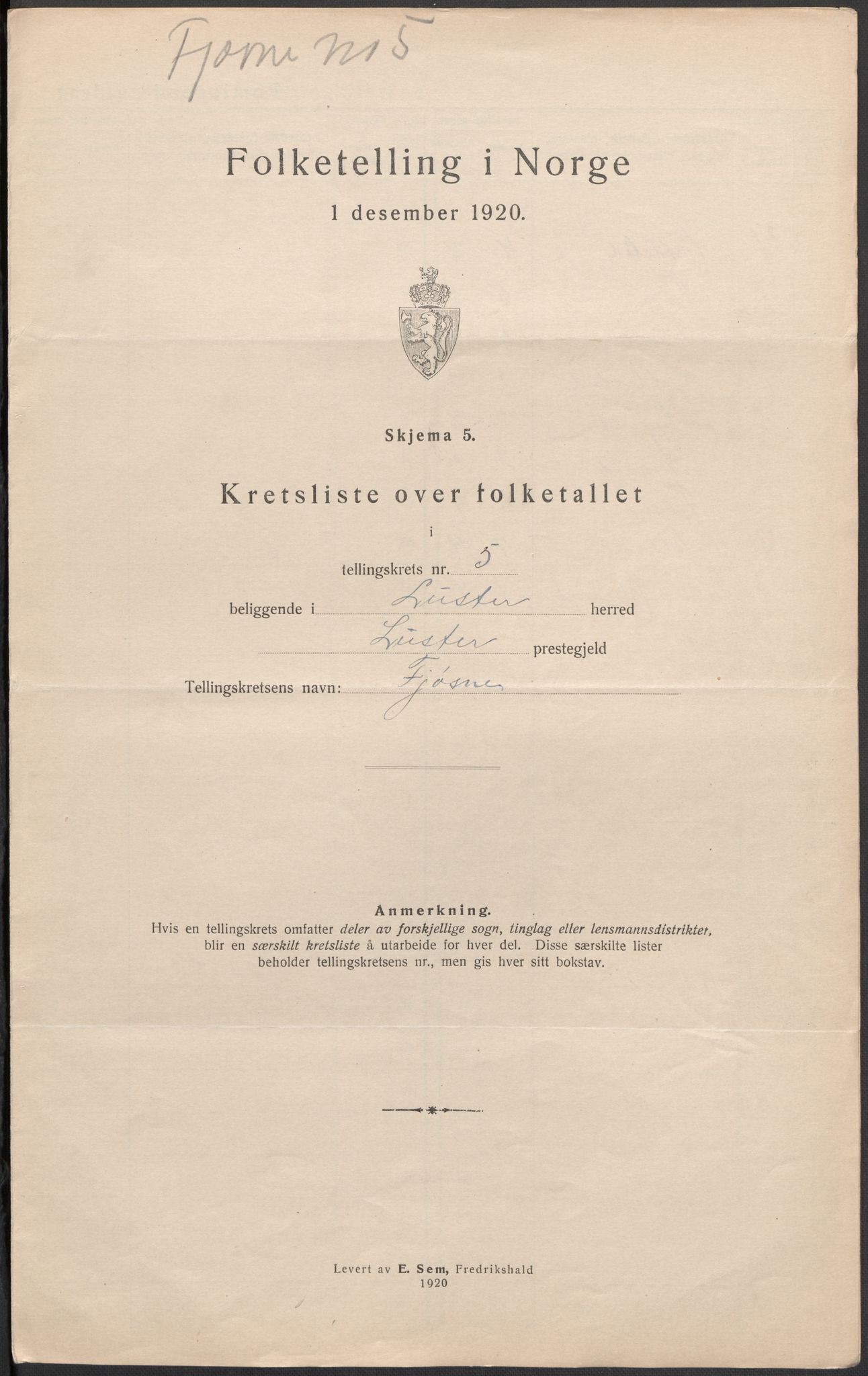 SAB, 1920 census for Luster, 1920, p. 19