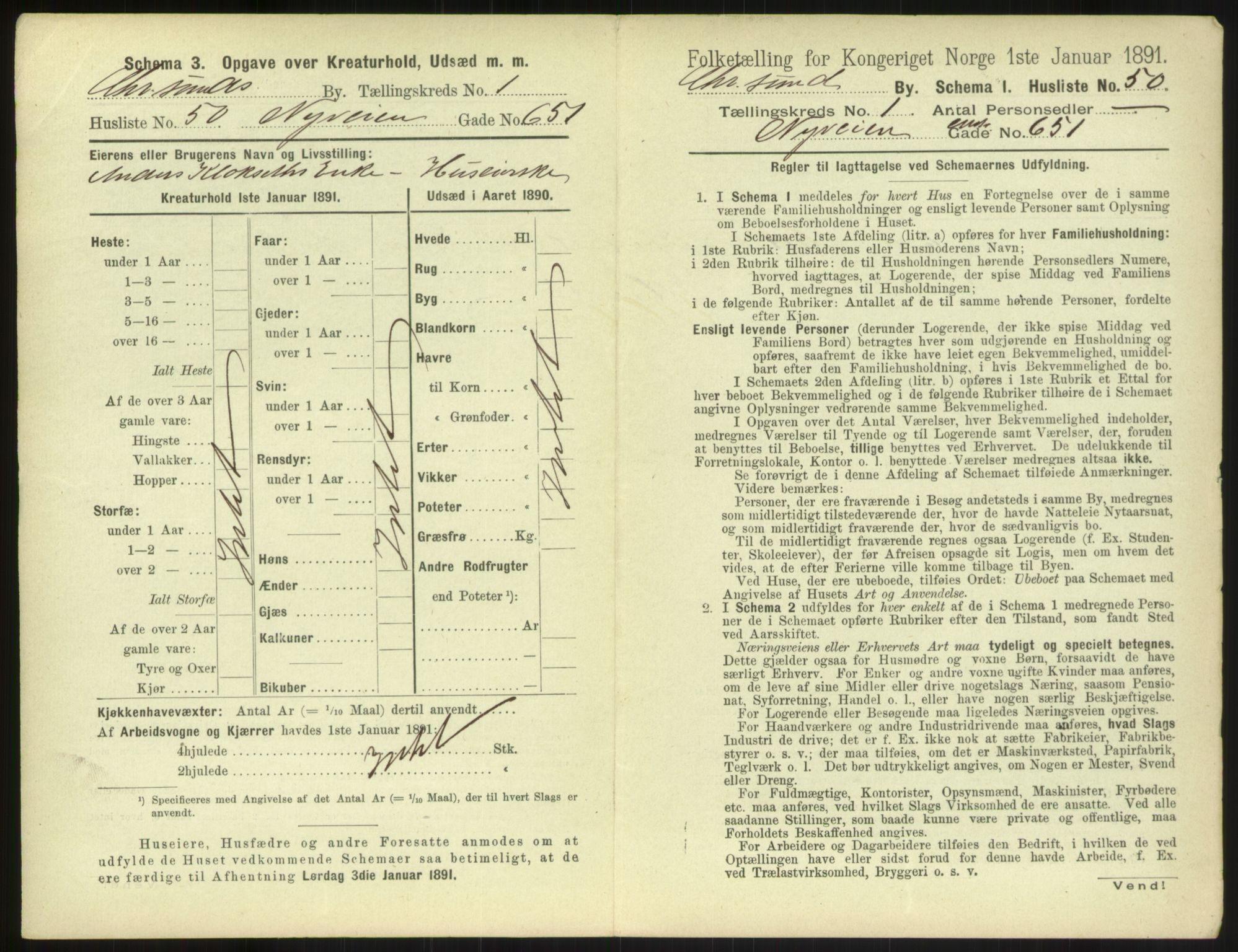 RA, 1891 census for 1503 Kristiansund, 1891, p. 144