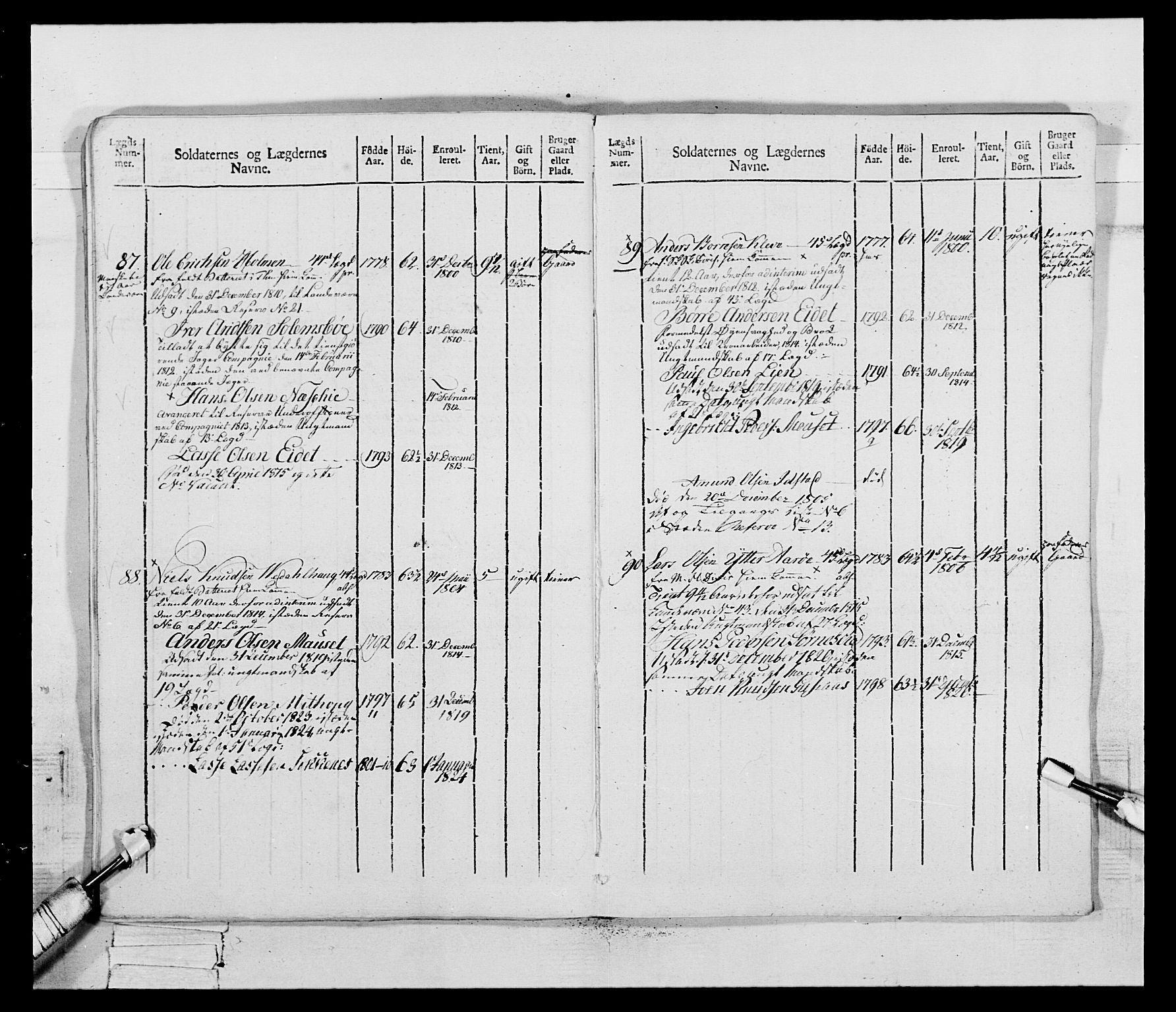 Generalitets- og kommissariatskollegiet, Det kongelige norske kommissariatskollegium, AV/RA-EA-5420/E/Eh/L0083b: 2. Trondheimske nasjonale infanteriregiment, 1810, p. 78