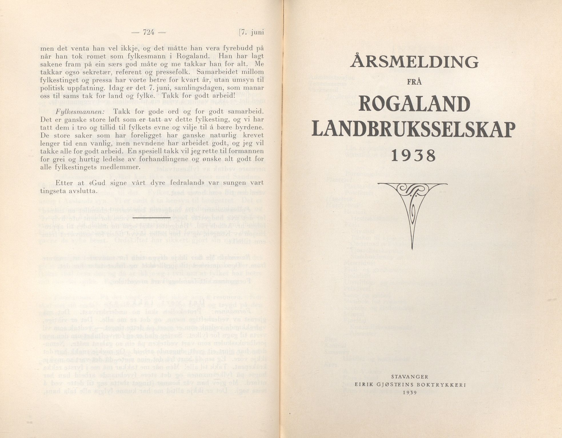 Rogaland fylkeskommune - Fylkesrådmannen , IKAR/A-900/A/Aa/Aaa/L0058: Møtebok , 1939, p. 724