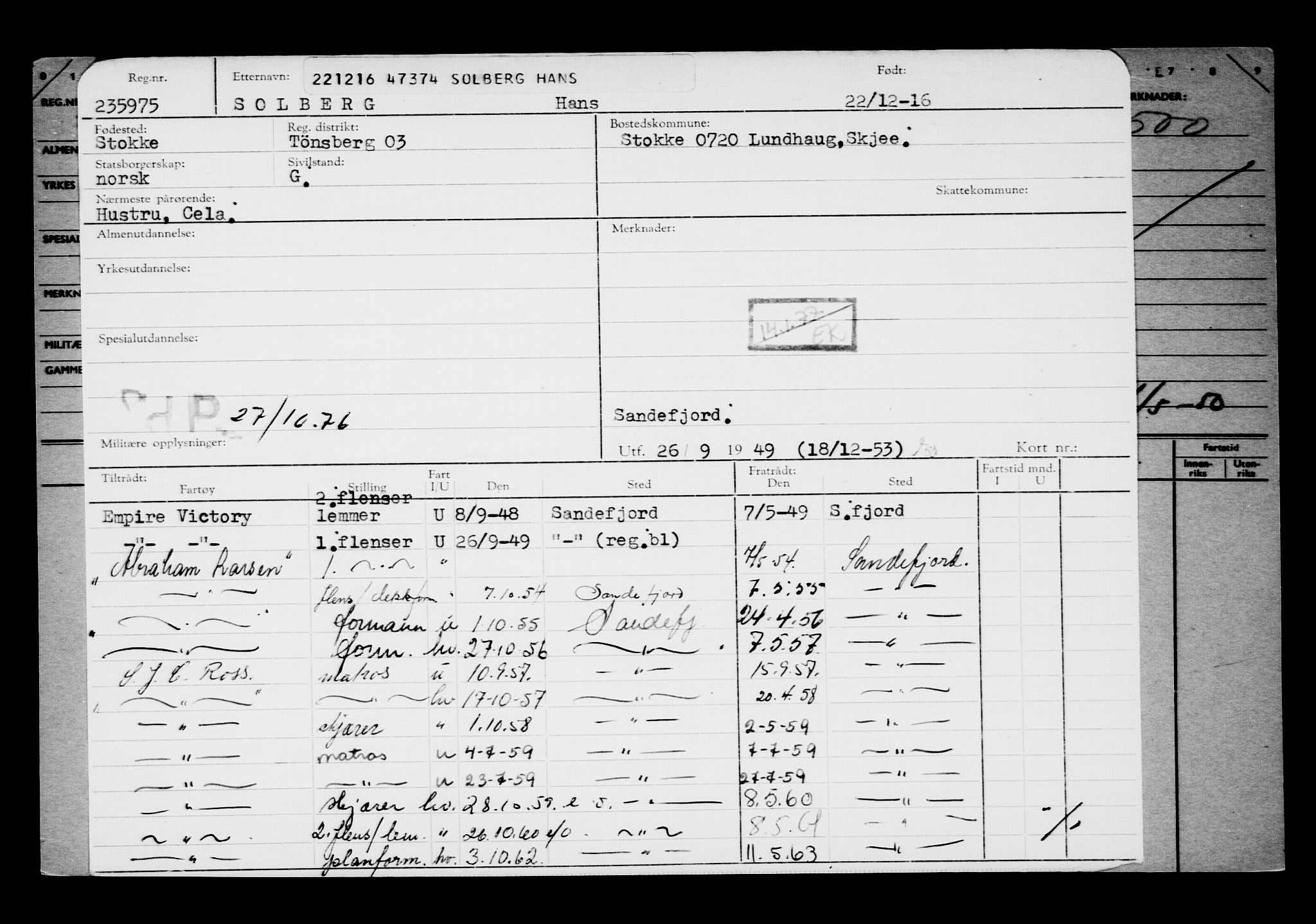 Direktoratet for sjømenn, AV/RA-S-3545/G/Gb/L0144: Hovedkort, 1916, p. 593