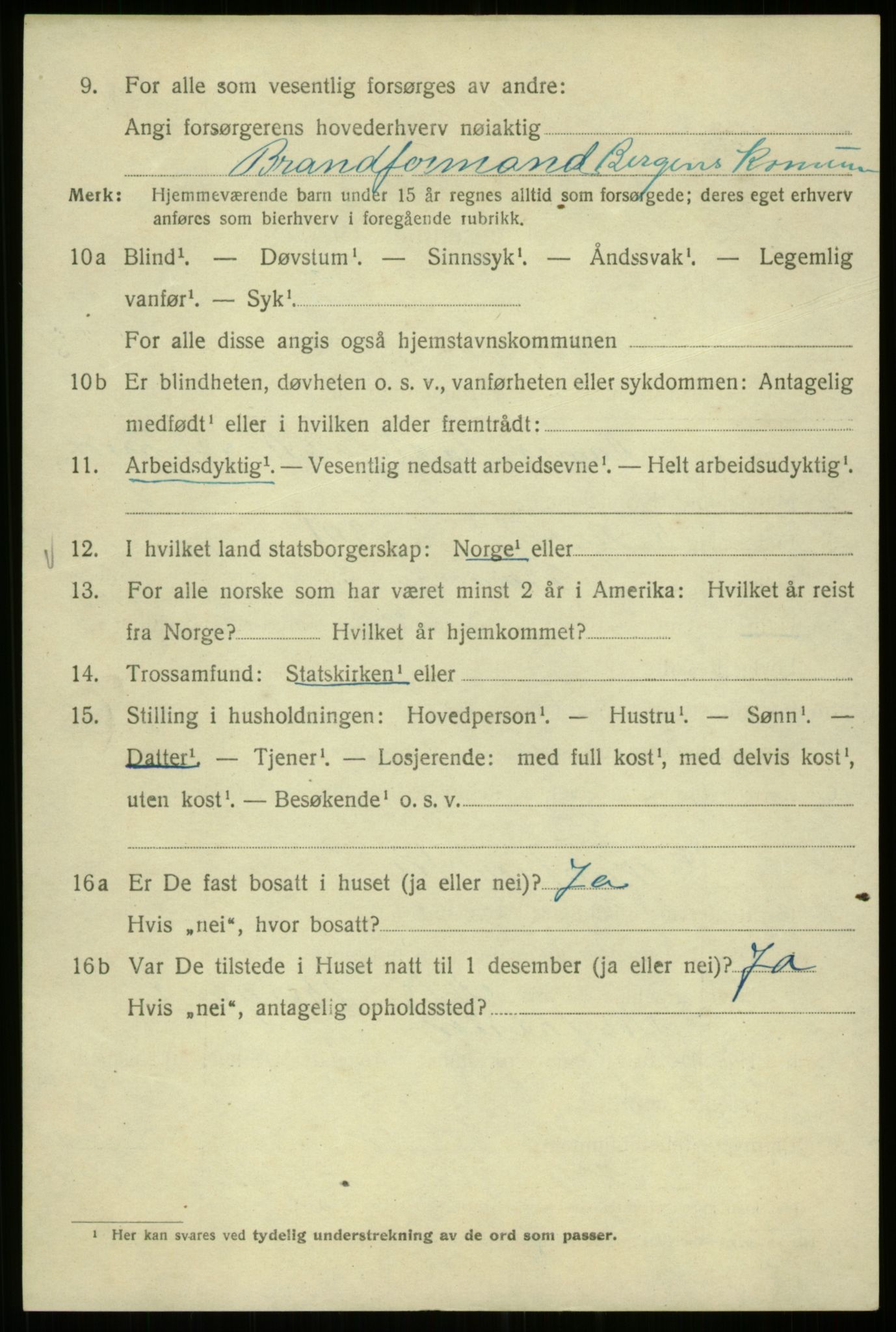 SAB, 1920 census for Bergen, 1920, p. 187768