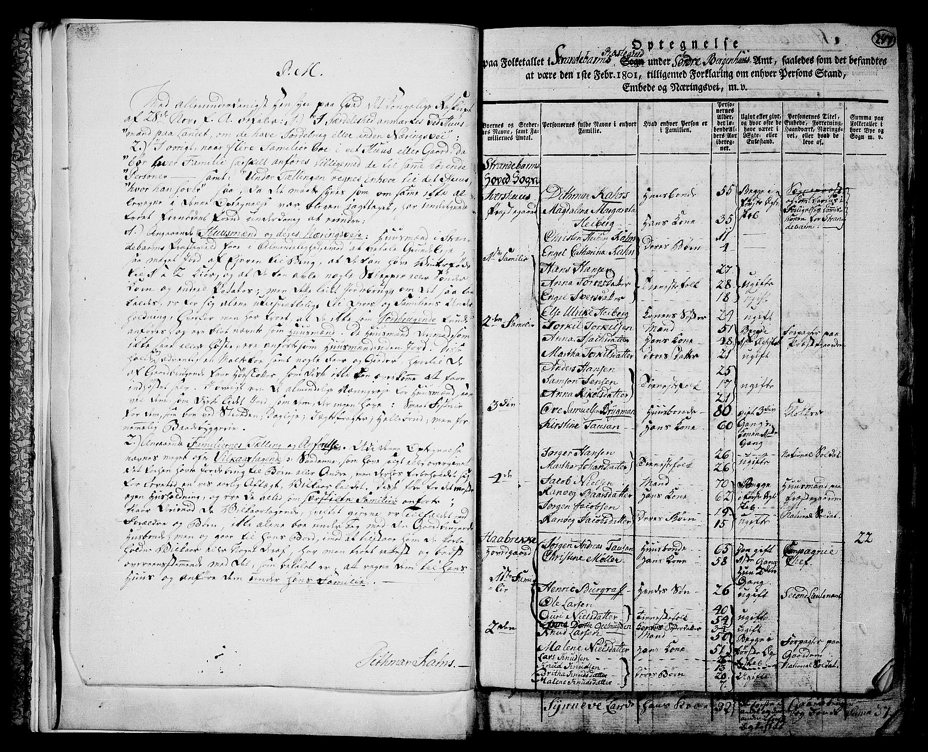 RA, 1801 census for 1226P Strandebarm, 1801, p. 246b-247a