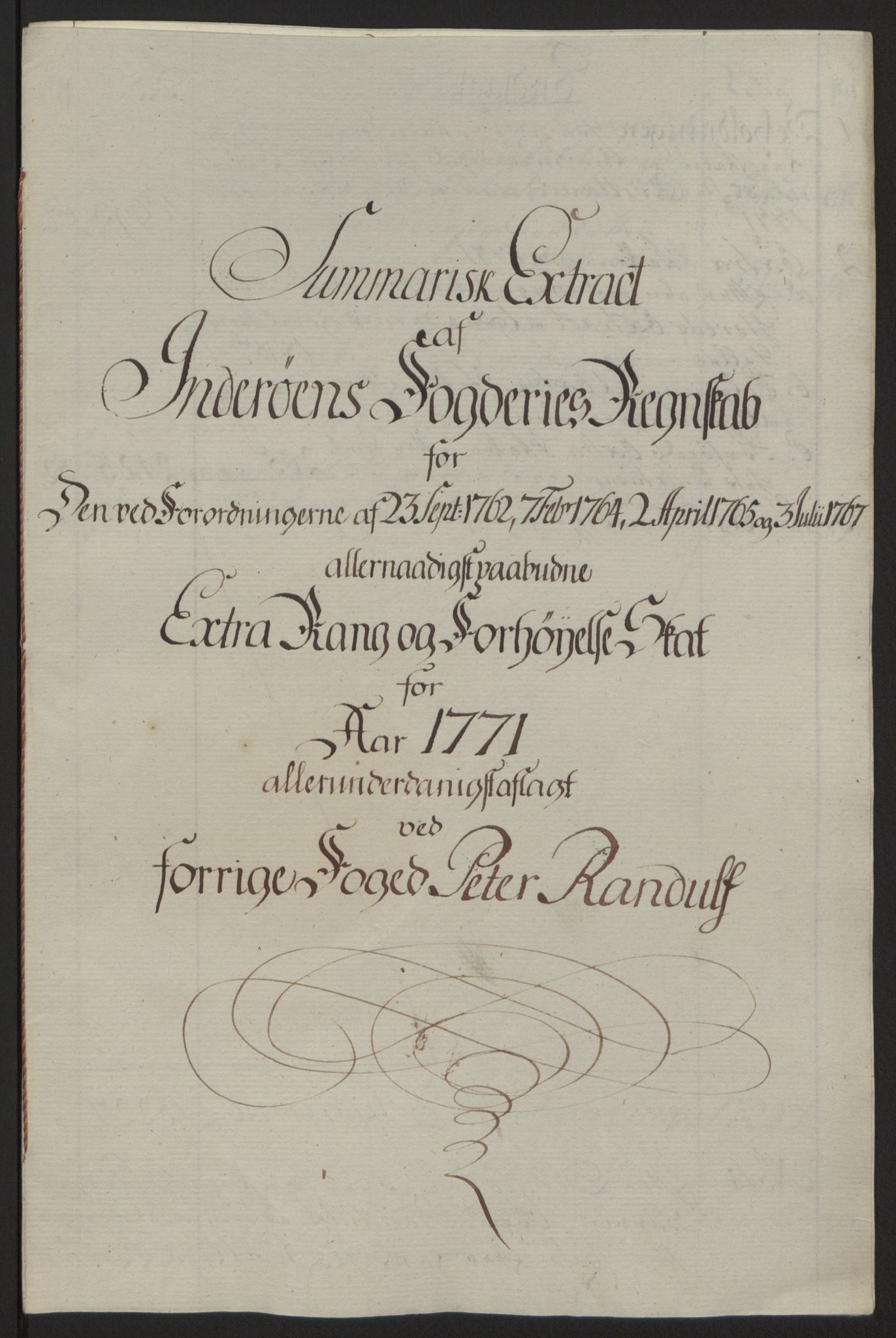Rentekammeret inntil 1814, Reviderte regnskaper, Fogderegnskap, RA/EA-4092/R63/L4420: Ekstraskatten Inderøy, 1762-1772, p. 411
