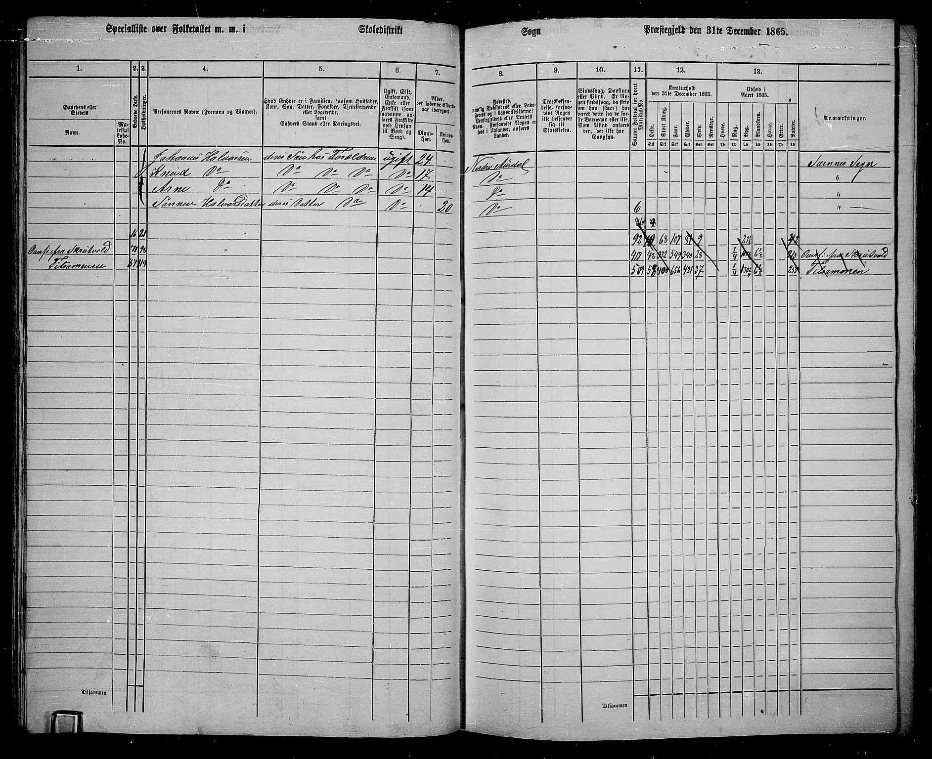 RA, 1865 census for Nord-Aurdal, 1865, p. 79