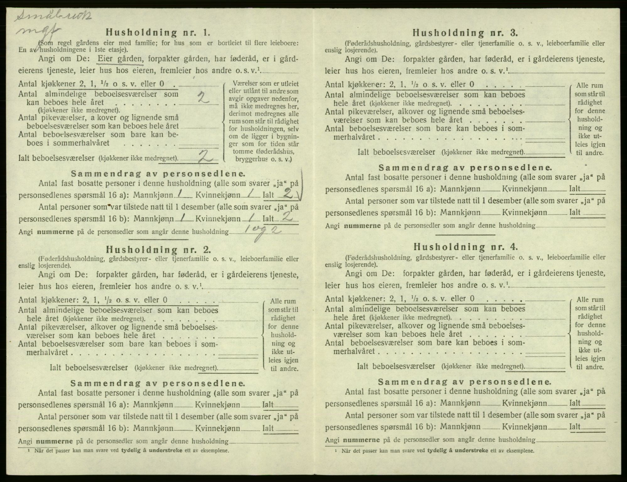 SAB, 1920 census for Hålandsdal, 1920, p. 153